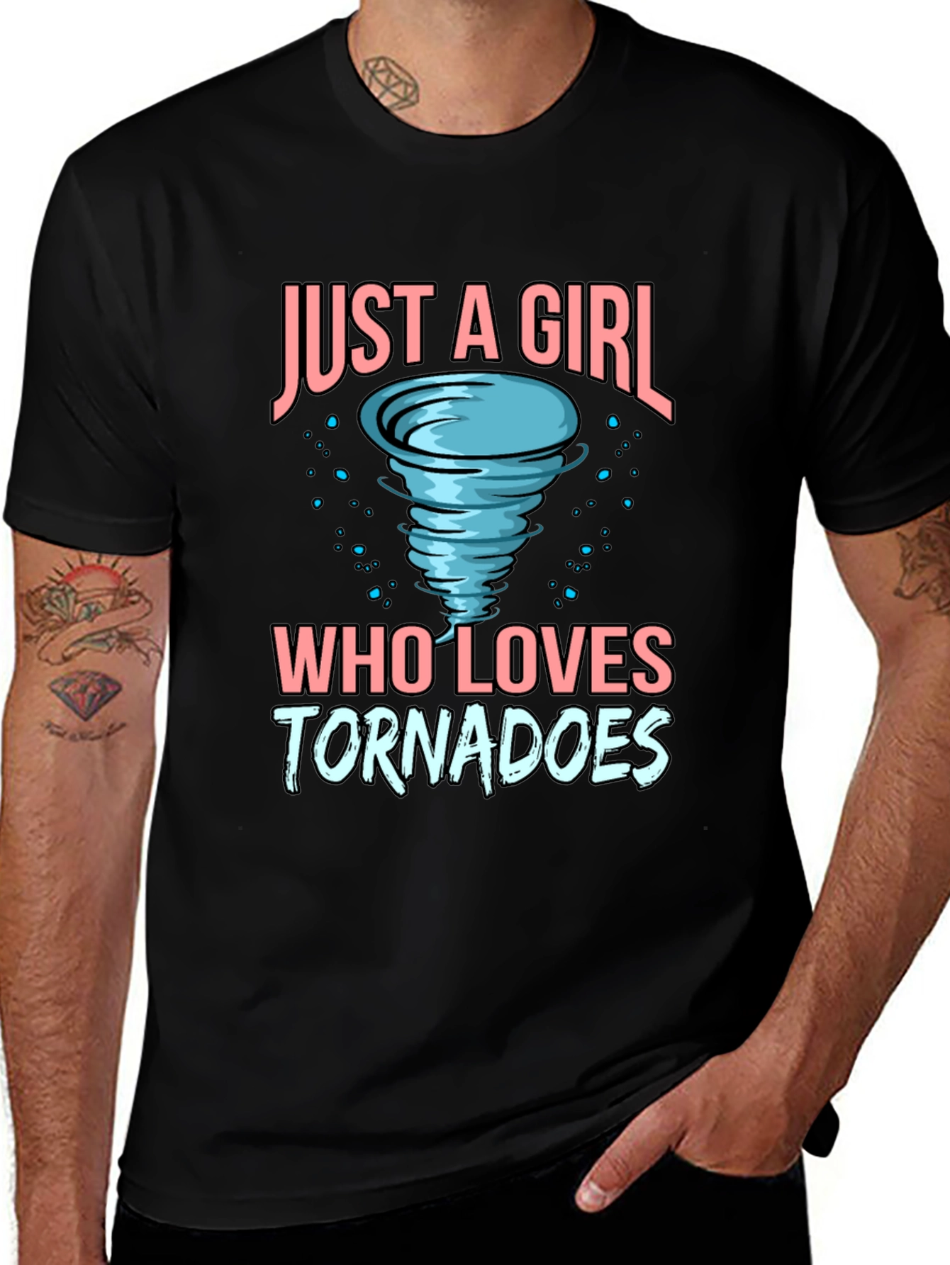 Variant 24 of Just A Girl Who Loves Tornadoes Graphic Tee