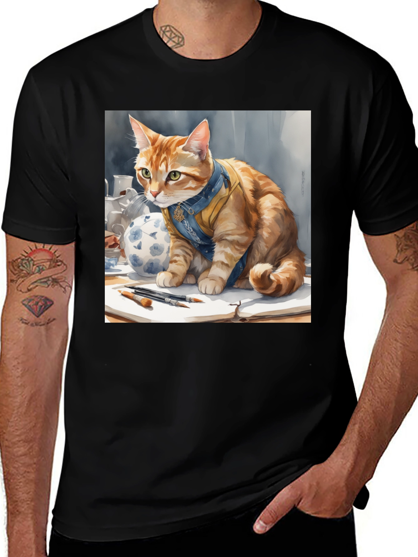 Variant 28 of Royal Cat Artist Graphic Tee