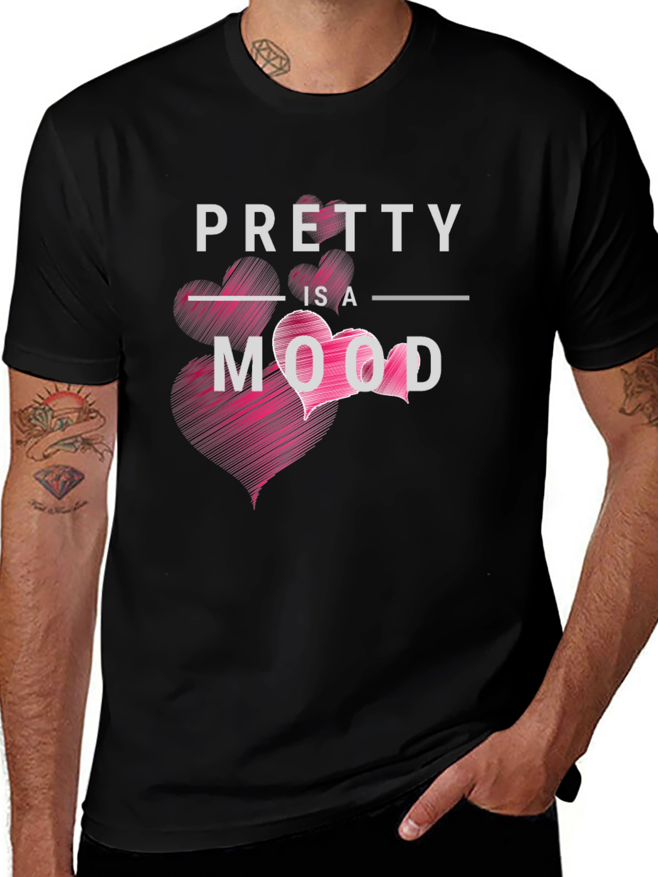 Variant 9 of Pretty is a Mood Graphic Tee - Trendy Casual Style