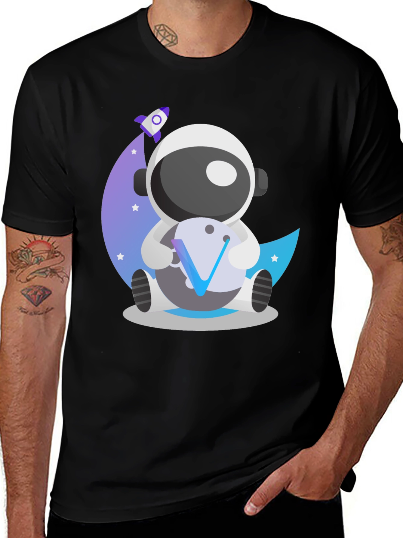 Astronaut on Moon Graphic Tee