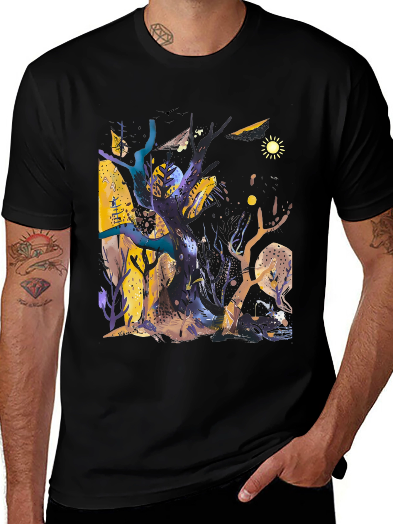 Variant 20 of Whimsical Forest Graphic Tee - Unique Artistic Design
