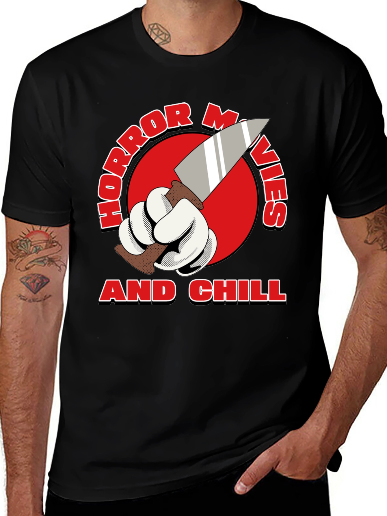 Variant 5 of Horror Movies & Chill T-Shirt