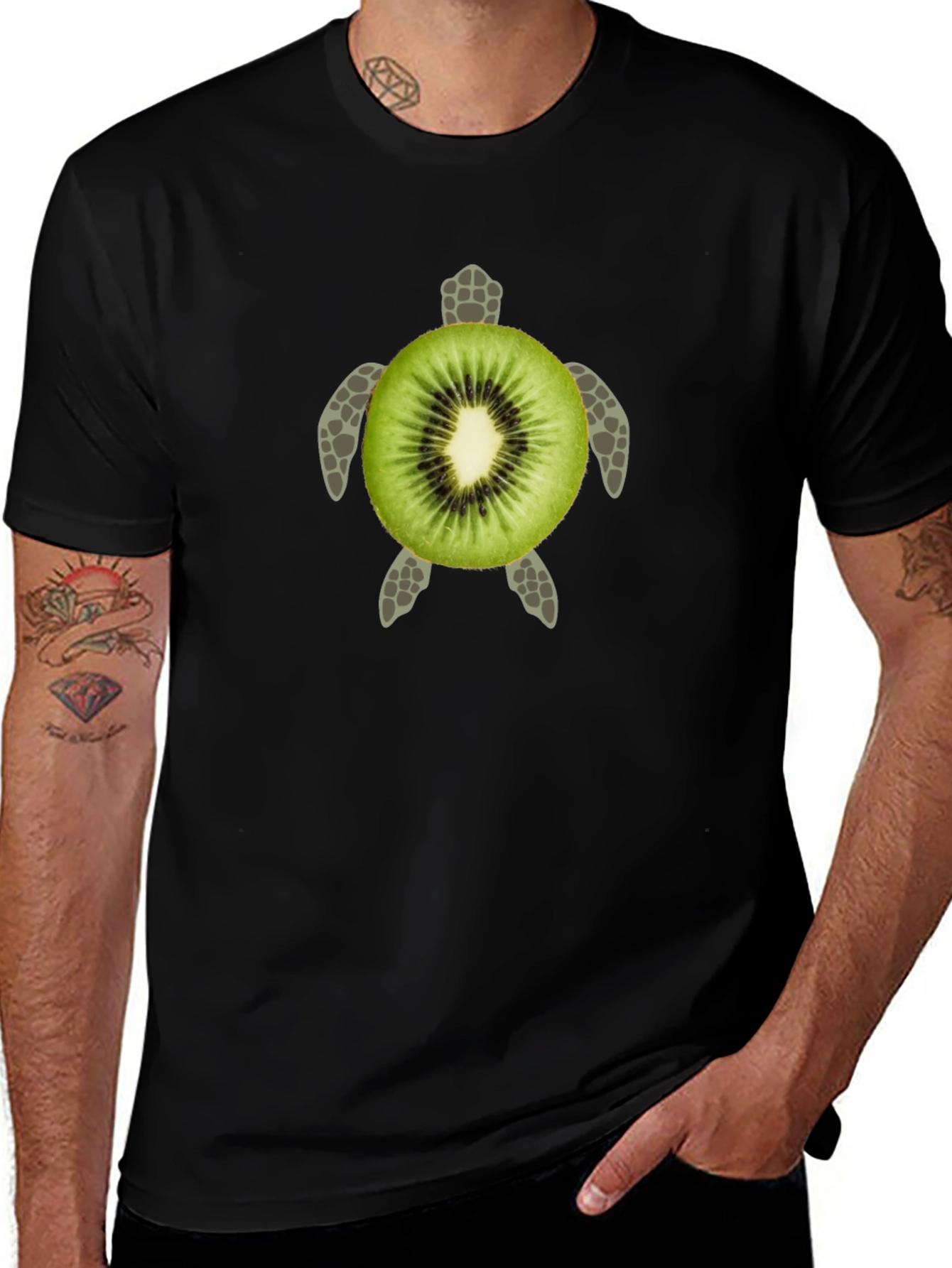 Variant 16 of Kiwi Turtle Graphic Tee - Unique Design