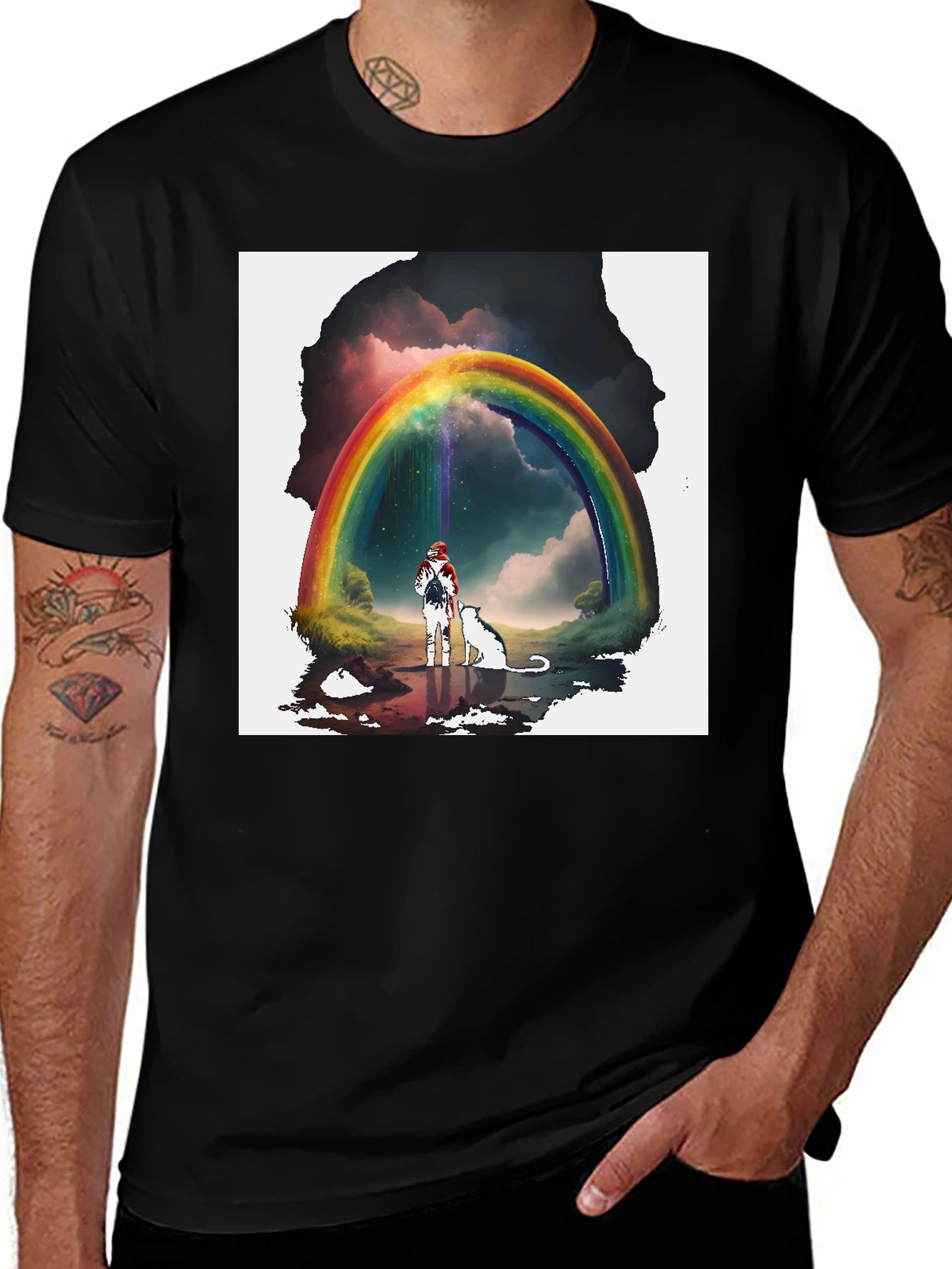 Variant 16 of Rainbow Bridge T-Shirt - Whimsical Graphic Tee