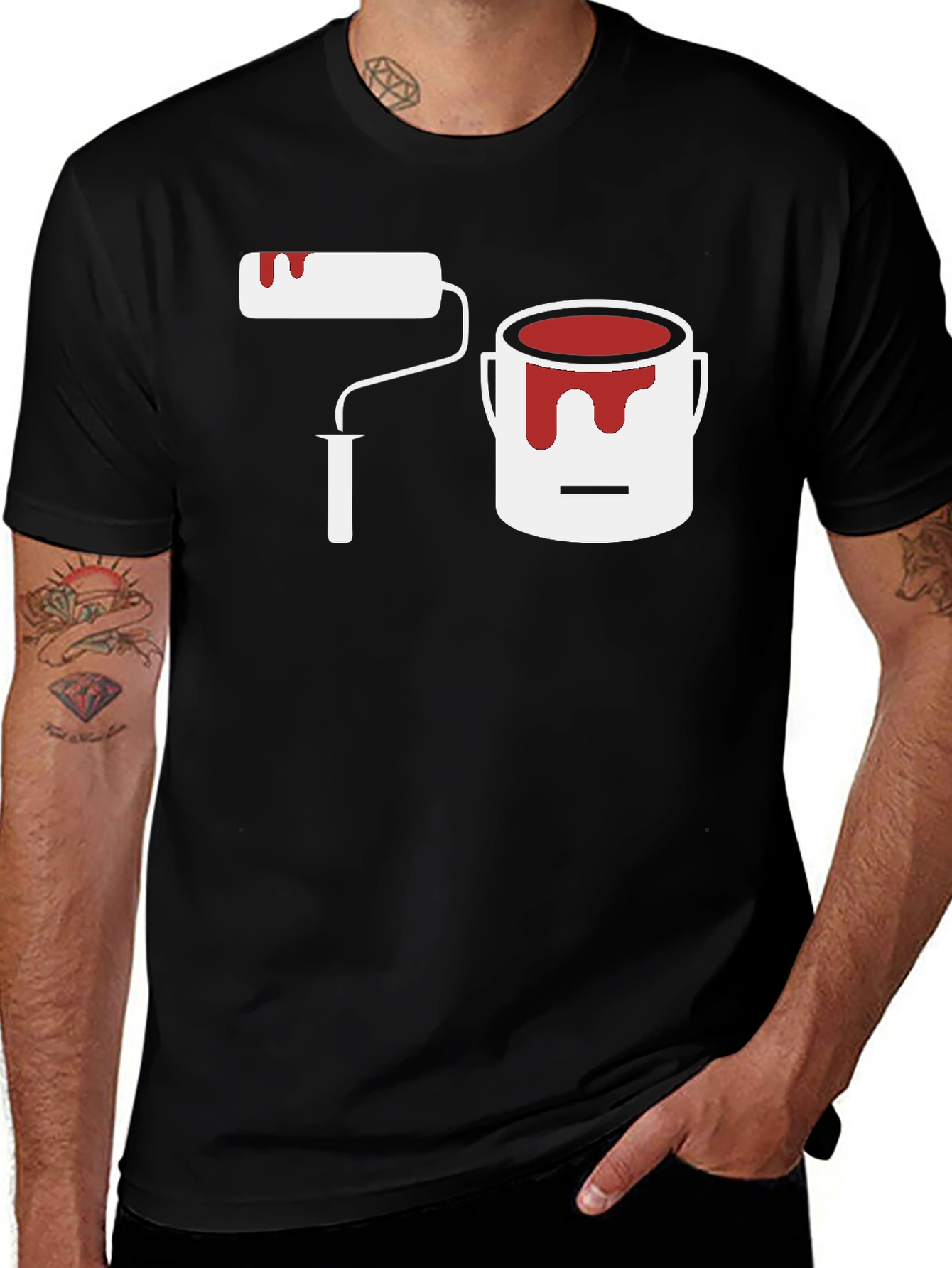 Variant 19 of Painter Humor Graphic Tee - Funny Paint Roller Shirt