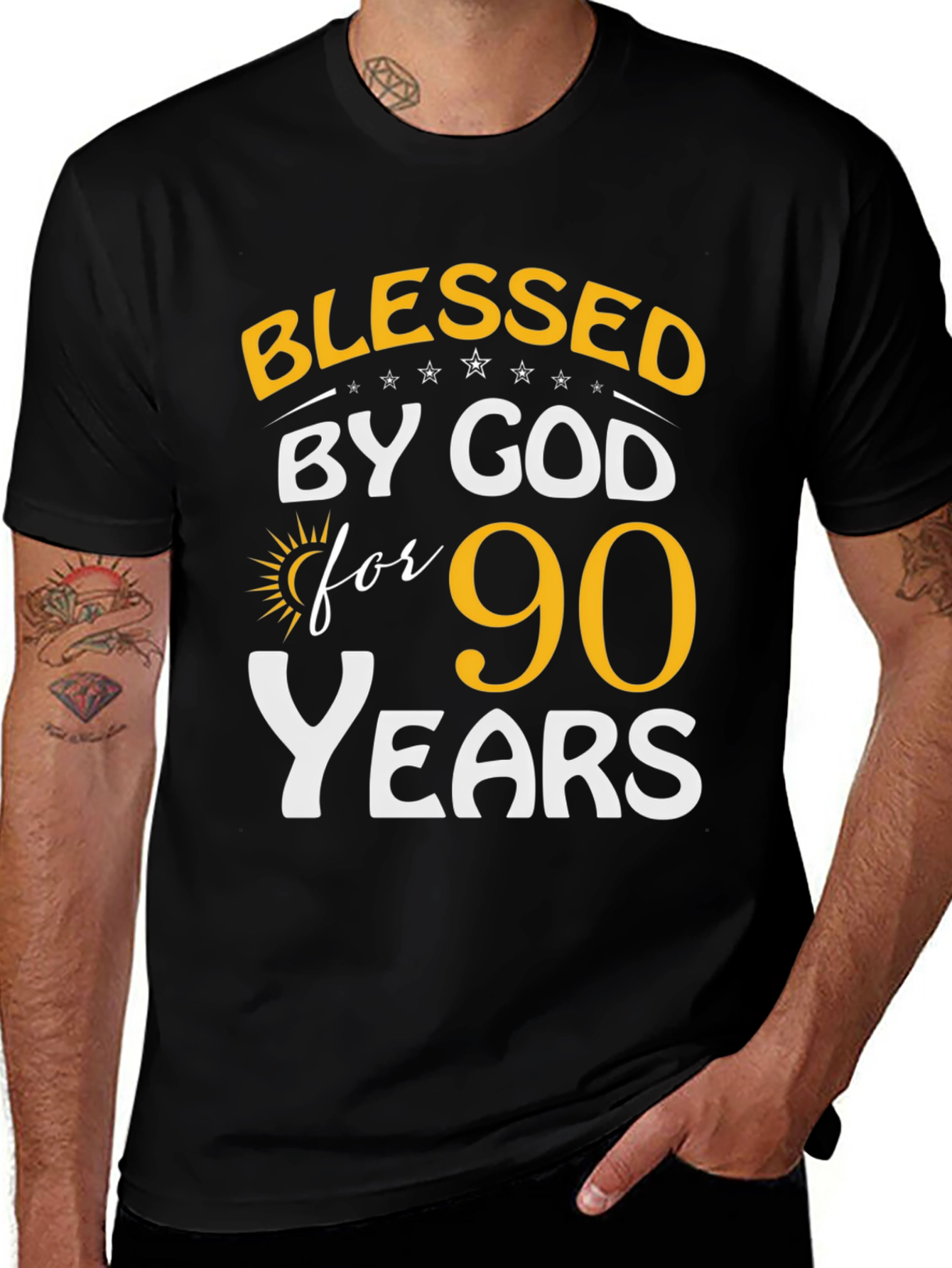 Variant 27 of Blessed by God 90 Years T-Shirt