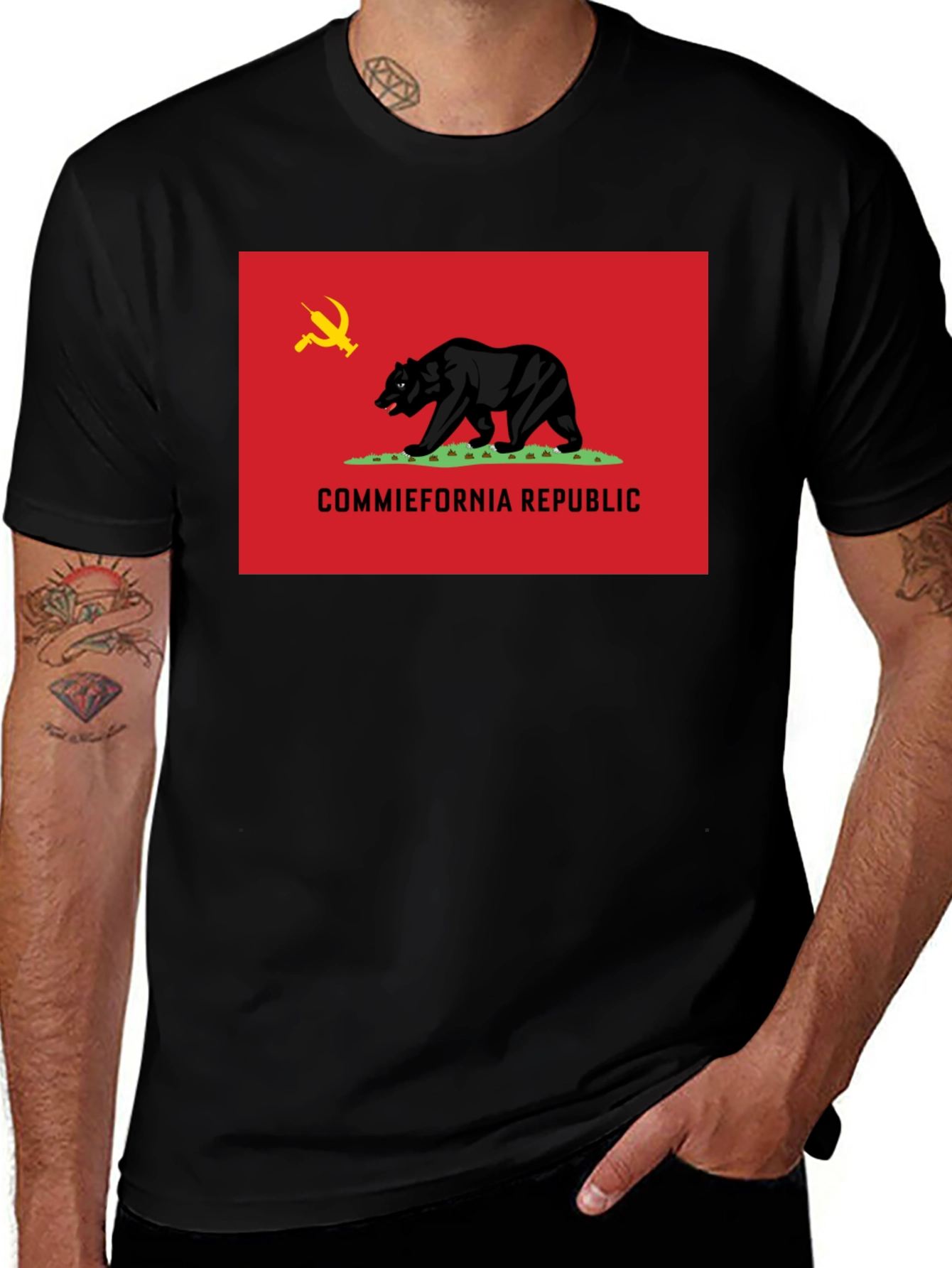 Variant 8 of Commiefornia Republic Bear T-Shirt - Political Humor