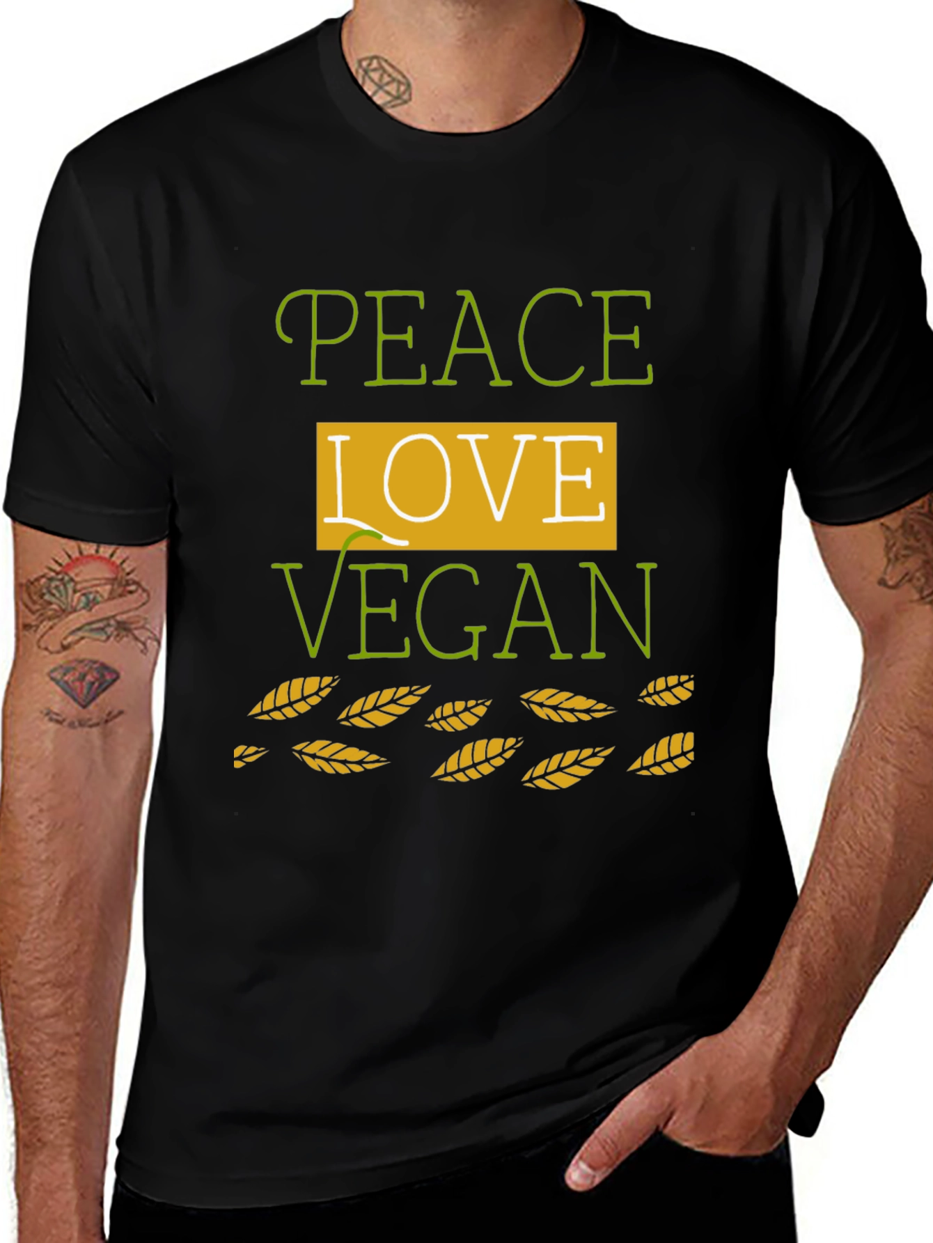Variant 19 of Vegan Peace Love T-Shirt