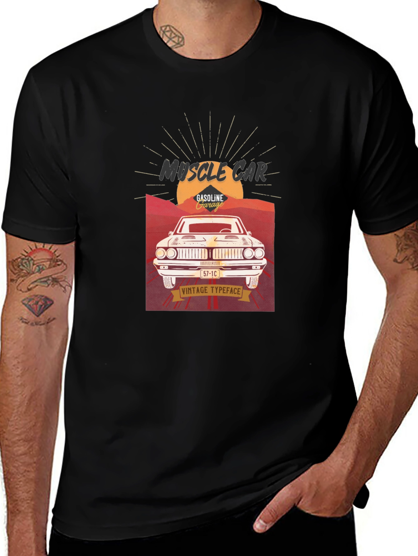 Variant 10 of Muscle Car Gasoline Garage Vintage T-Shirt