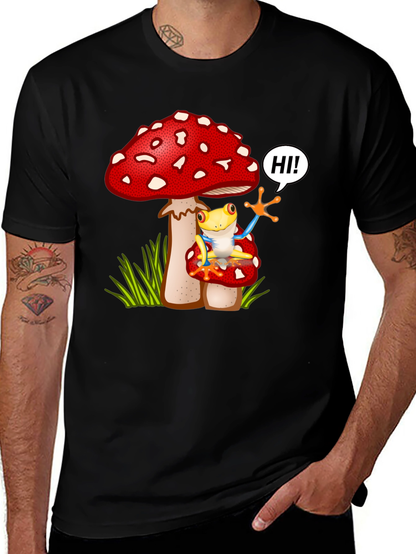Variant 7 of Frog on Mushroom Graphic T-Shirt