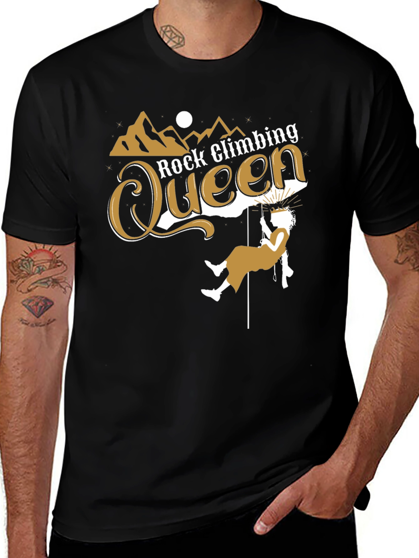 Variant 17 of Rock Climbing Queen Graphic Tee