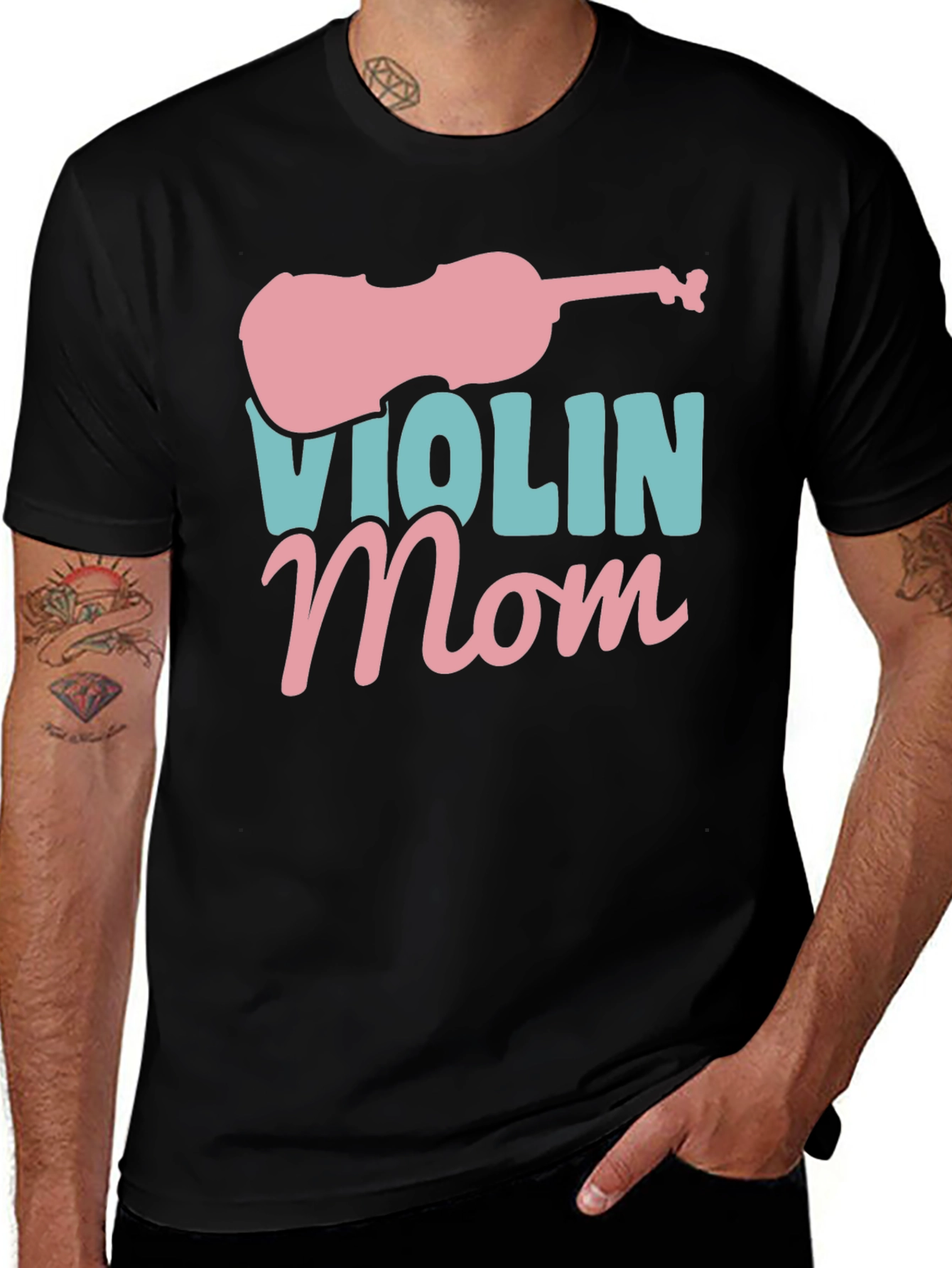 Variant 2 of Violin Mom Graphic T-Shirt Musician Gift