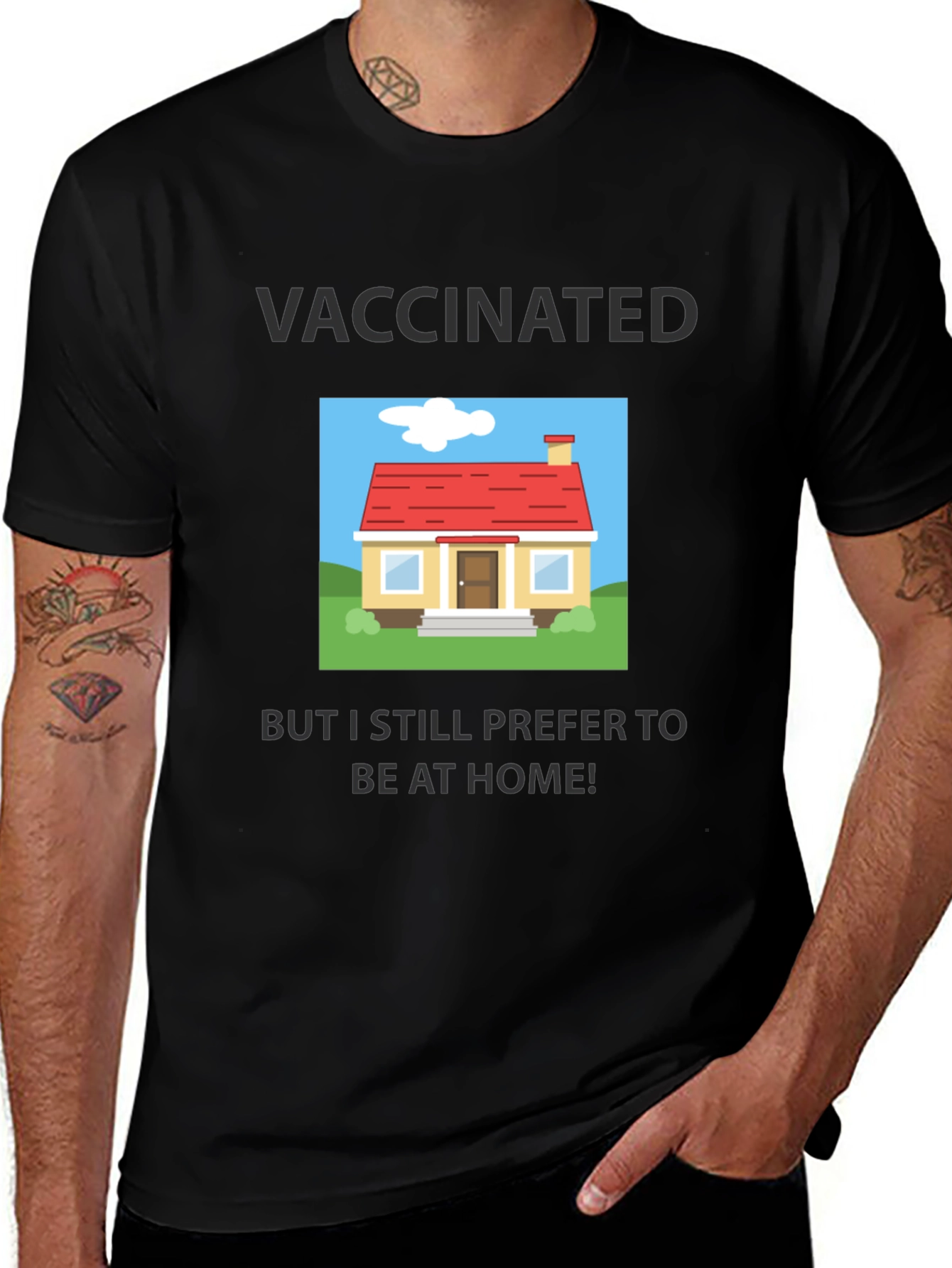 Variant 25 of Vaccinated Stay-at-Home T-Shirt