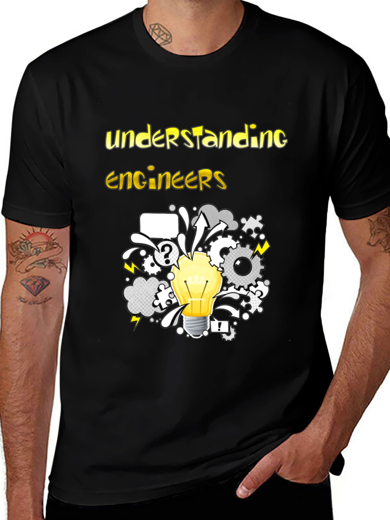 Variant 19 of Understanding Engineers T-Shirt - Idea Bulb Design