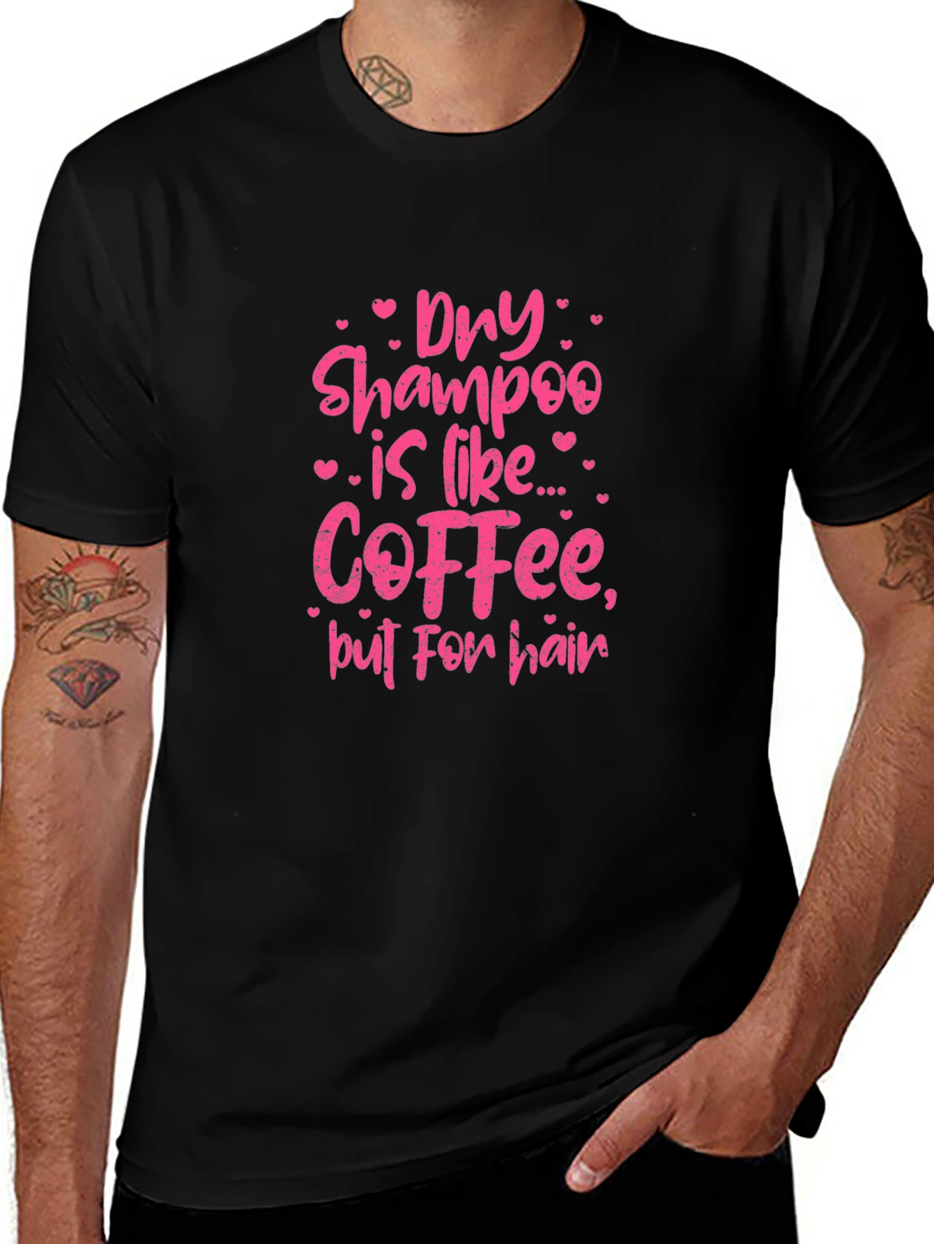 Variant 27 of Dry Shampoo Coffee T-Shirt - Funny Hair Design