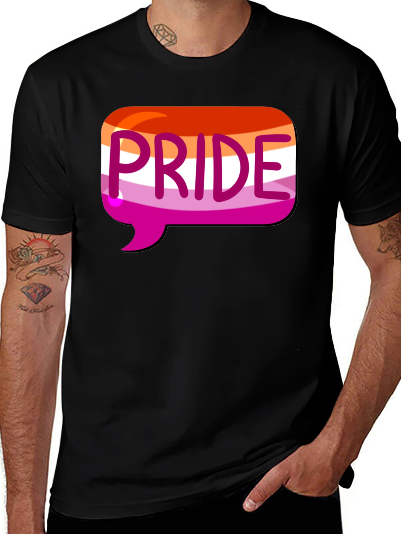 Black Pride Lesbian Flag T-Shirt main image