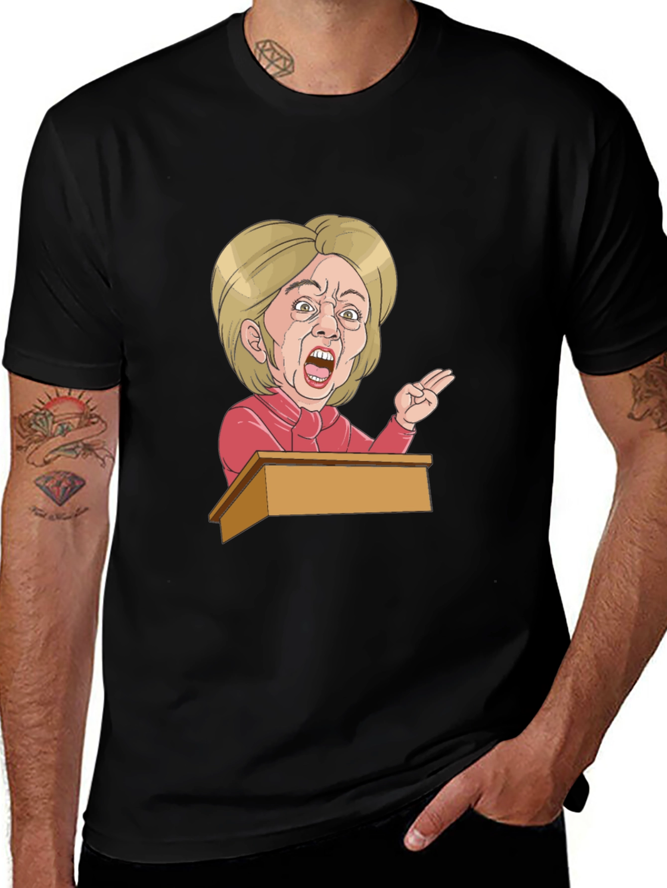Variant 5 of Hillary Clinton Cartoon Graphic T-Shirt