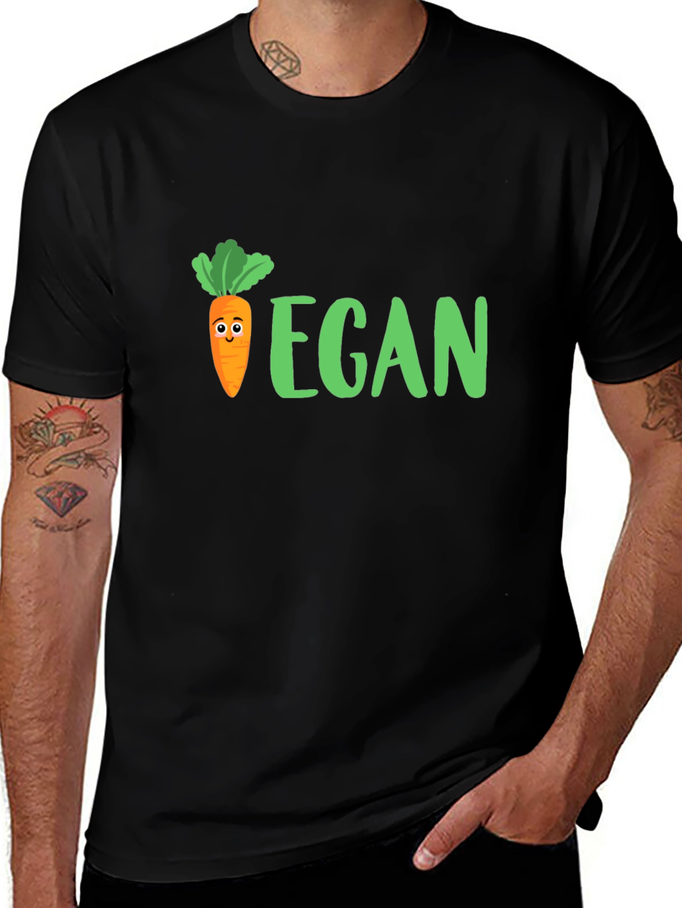 Variant 27 of Vegan Carrot T-Shirt - Cute Graphic Tee