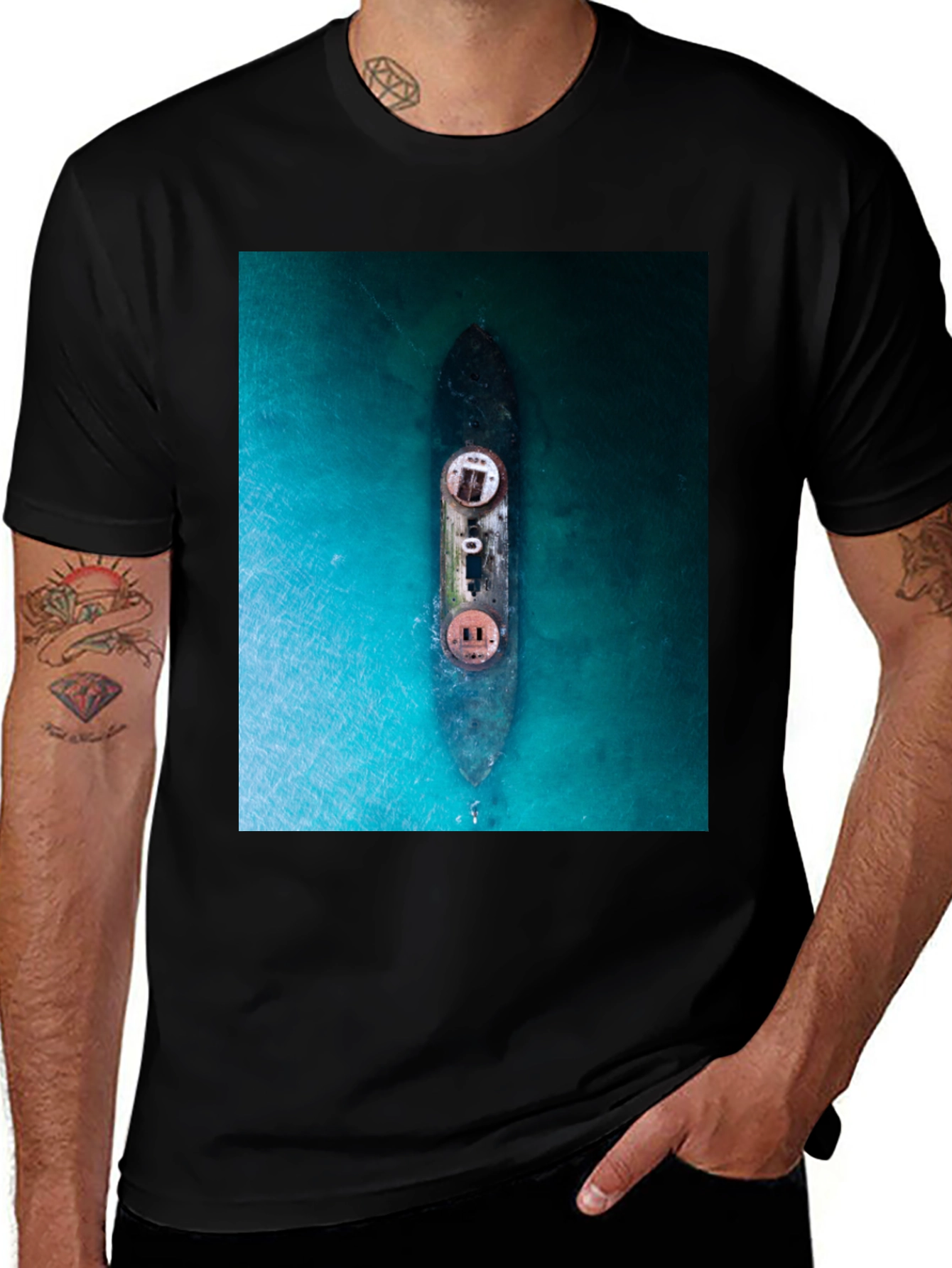 Variant 28 of Shipwreck Tee - Unique Nautical Design