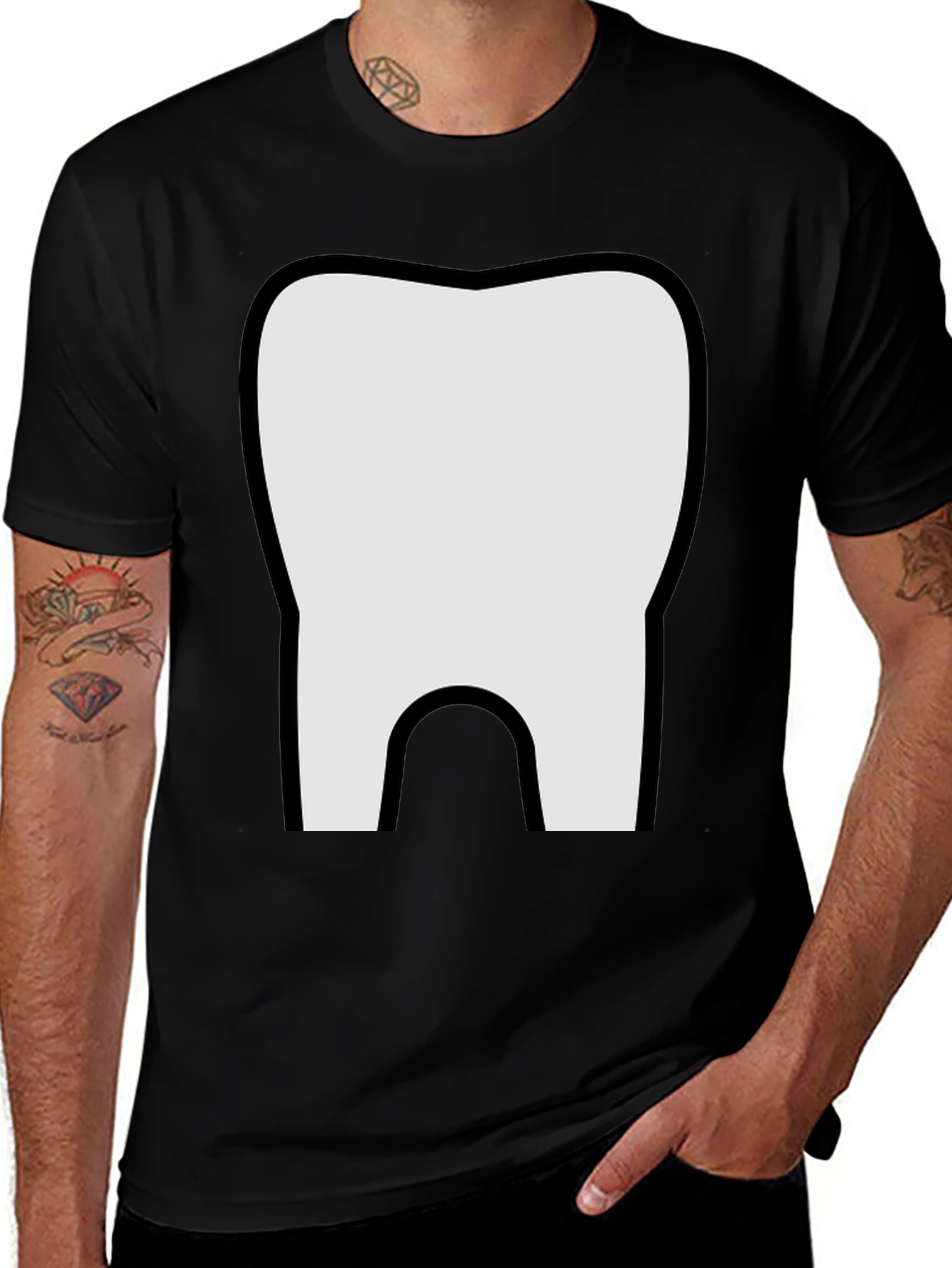 Variant 28 of Tooth Graphic T-Shirt - Novelty Dental Tee