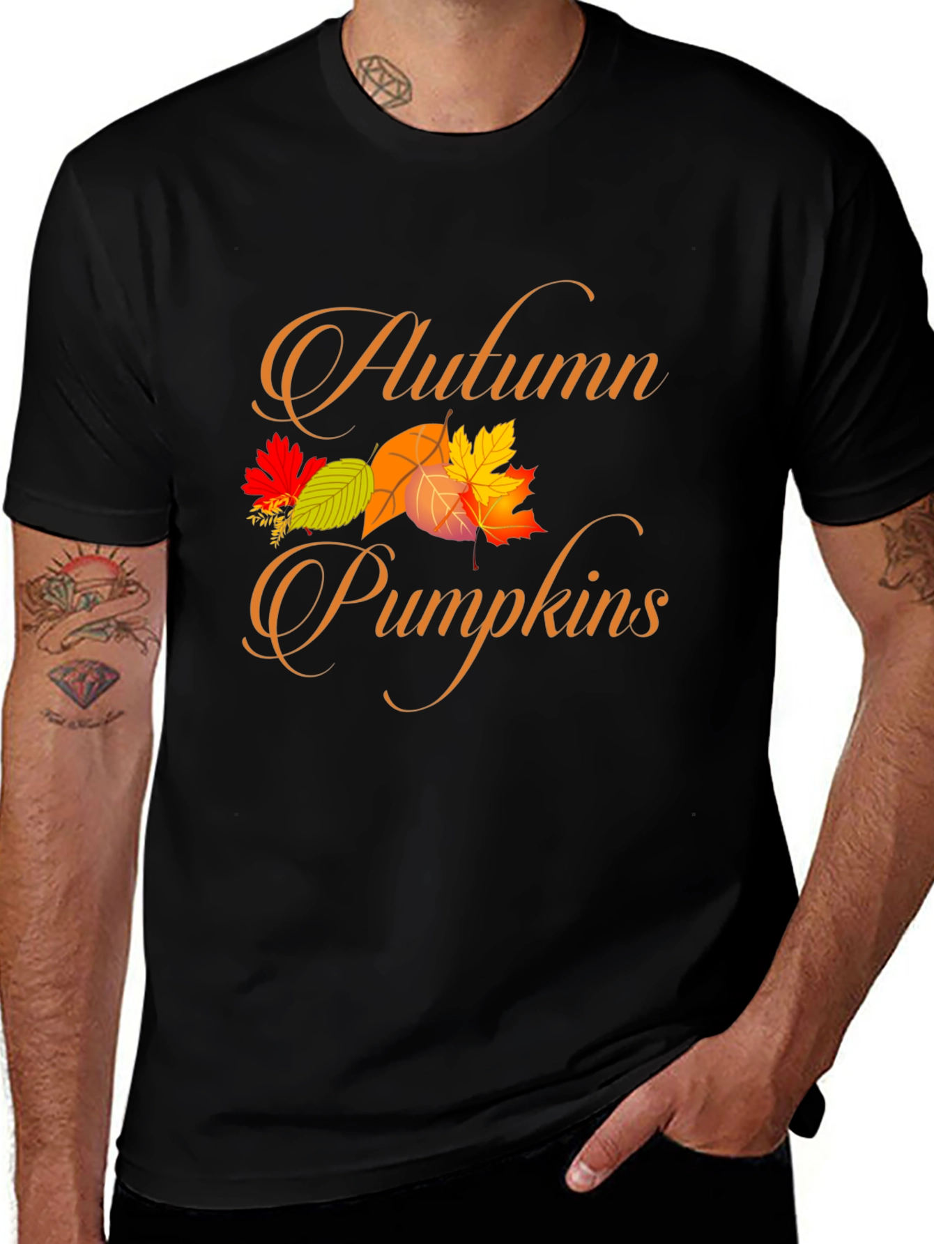 Autumn Pumpkins T-Shirt - Fall Season Apparel