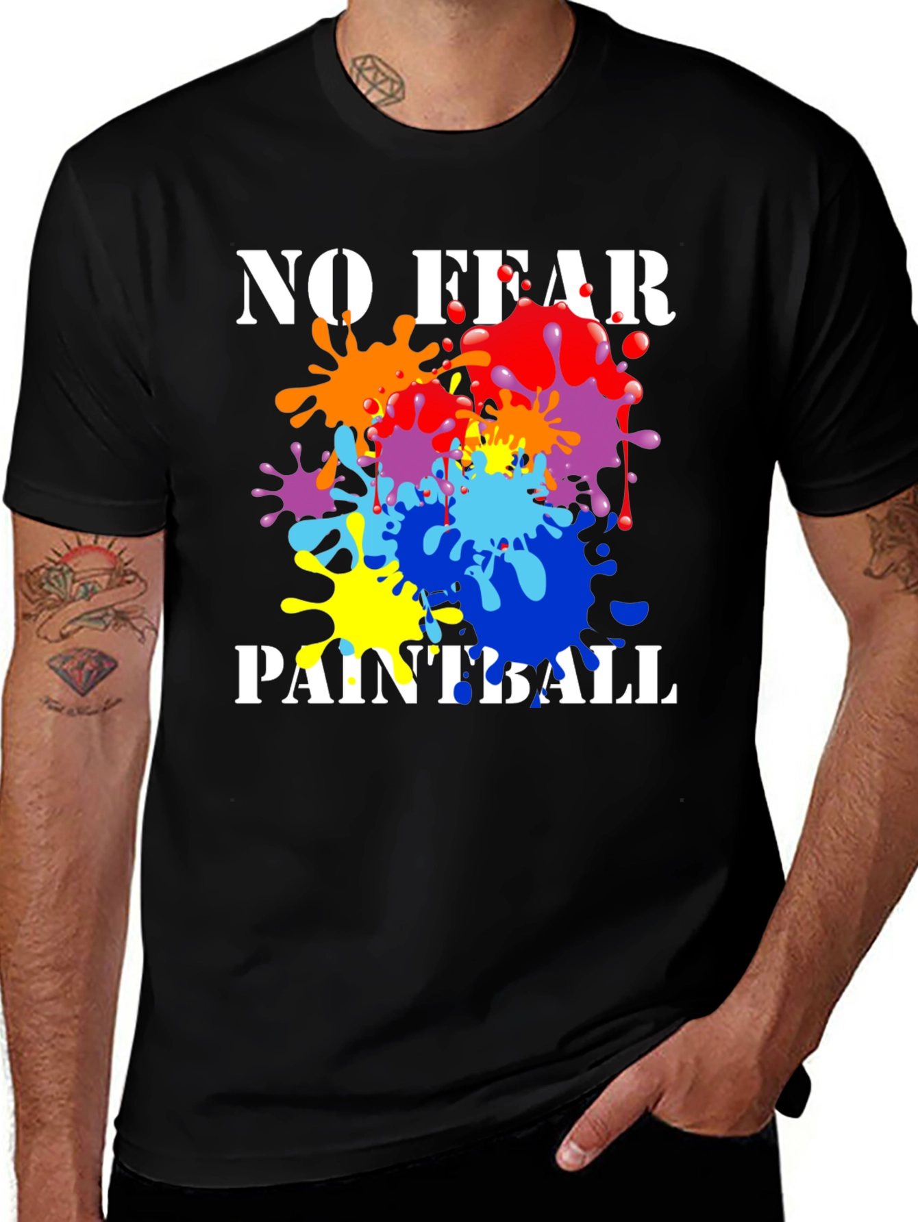 Variant 12 of No Fear Paintball Black T-Shirt