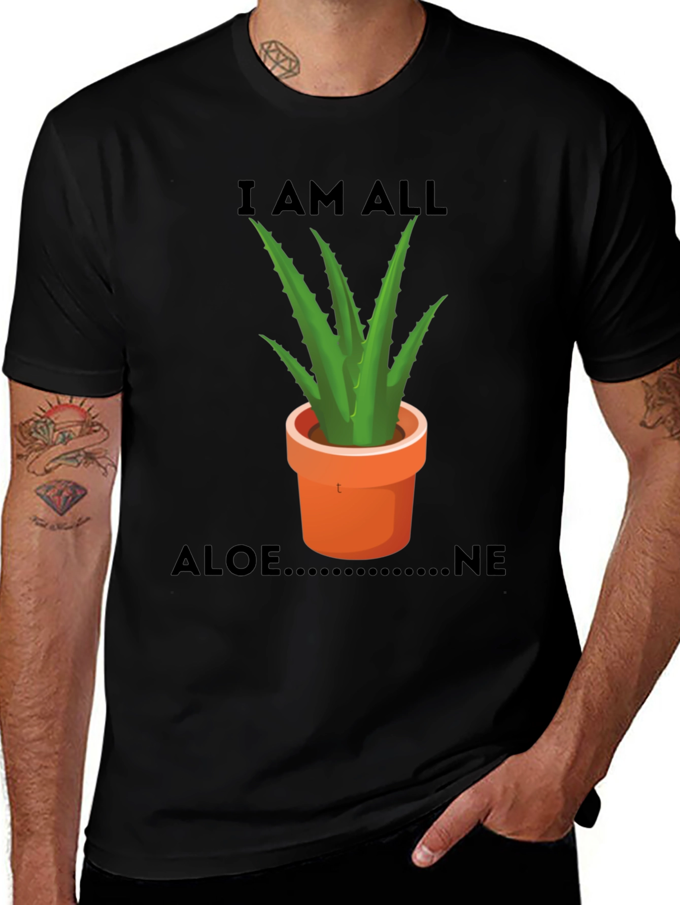 Variant 27 of Aloe-one Graphic T-Shirt: I am All Aloe-one