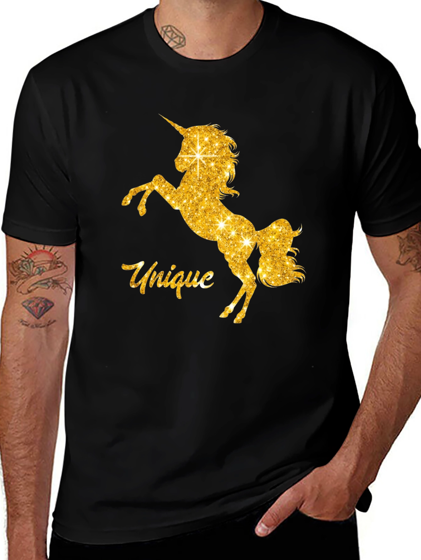 Variant 21 of Unique Golden Unicorn T-Shirt - Stylish & Trendy