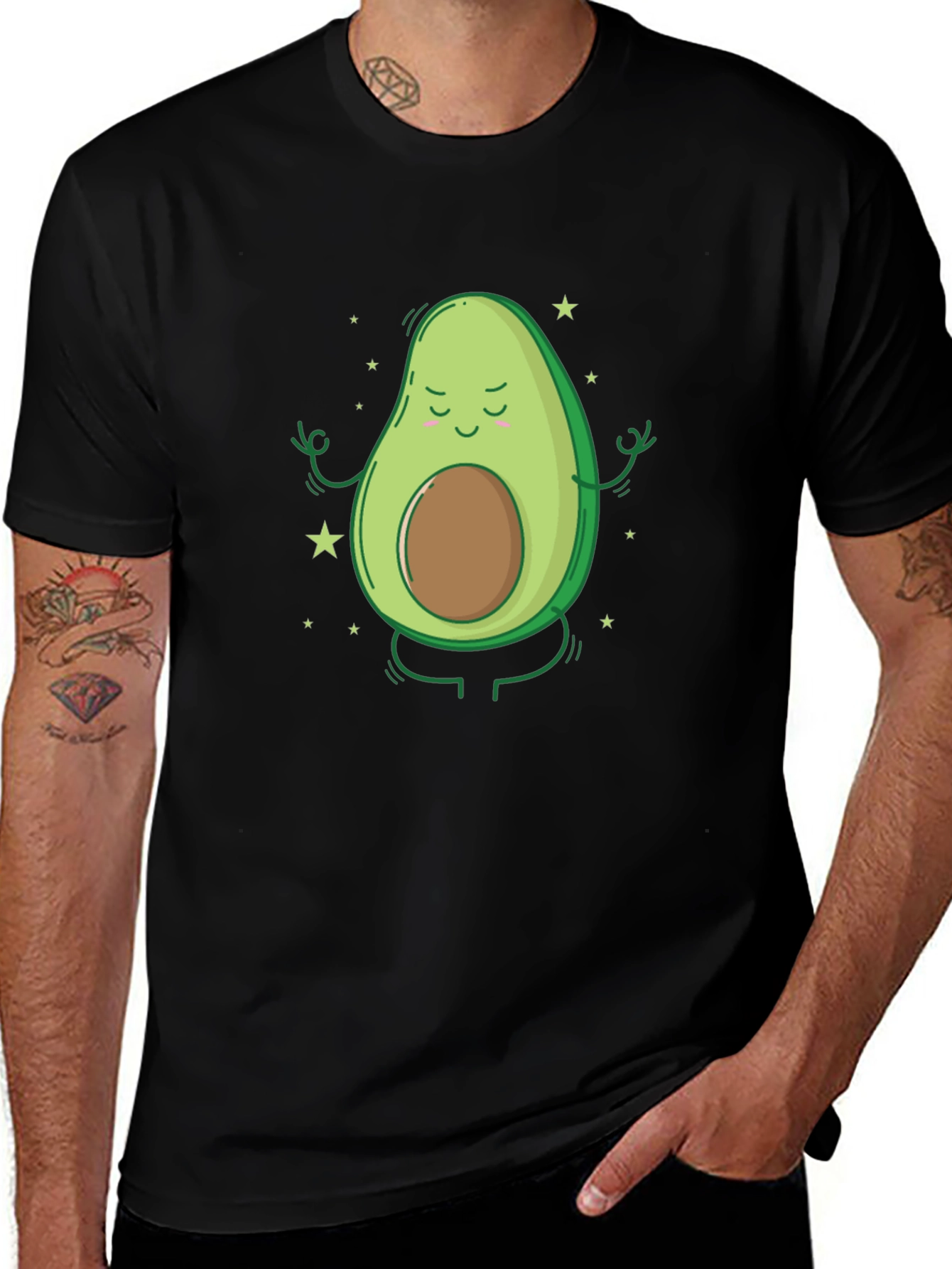 Variant 18 of Meditating Avocado T-Shirt - Funny Yoga Tee