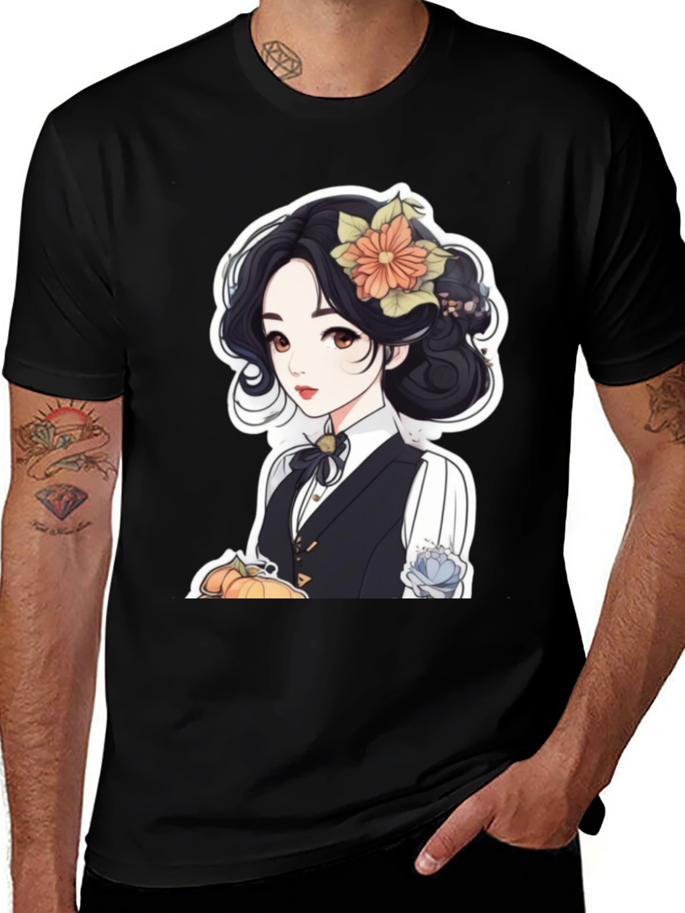 Variant 7 of Anime Girl Thanksgiving T-Shirt