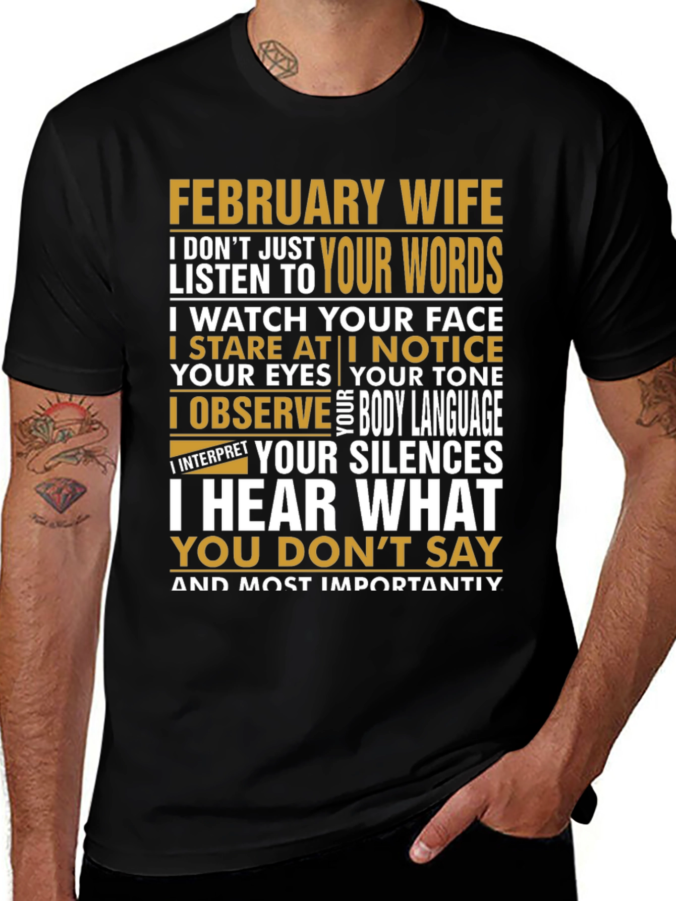 Variant 27 of February Wife Graphic T-Shirt - Black