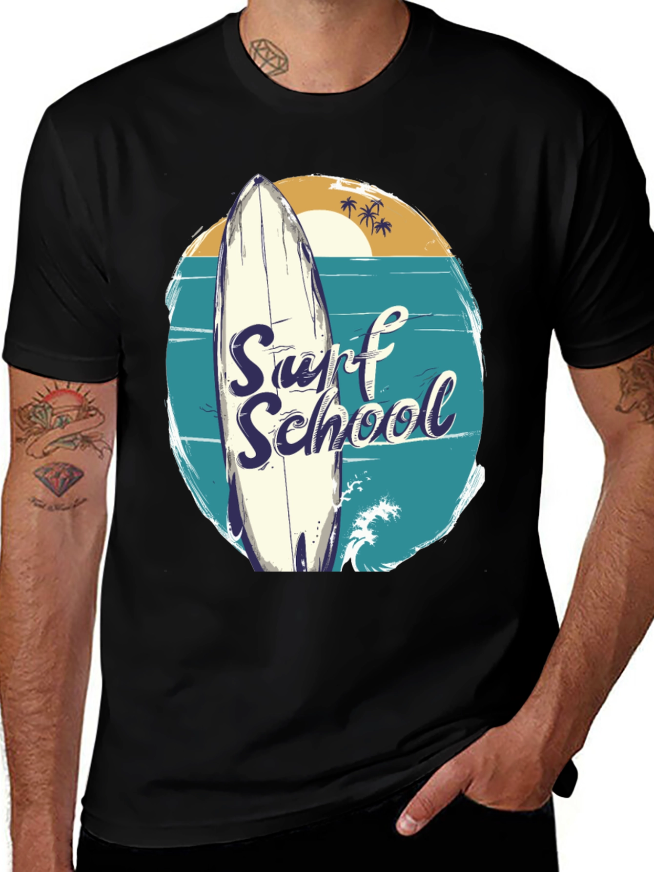 Surf School Graphic Tee - Beach Vibes