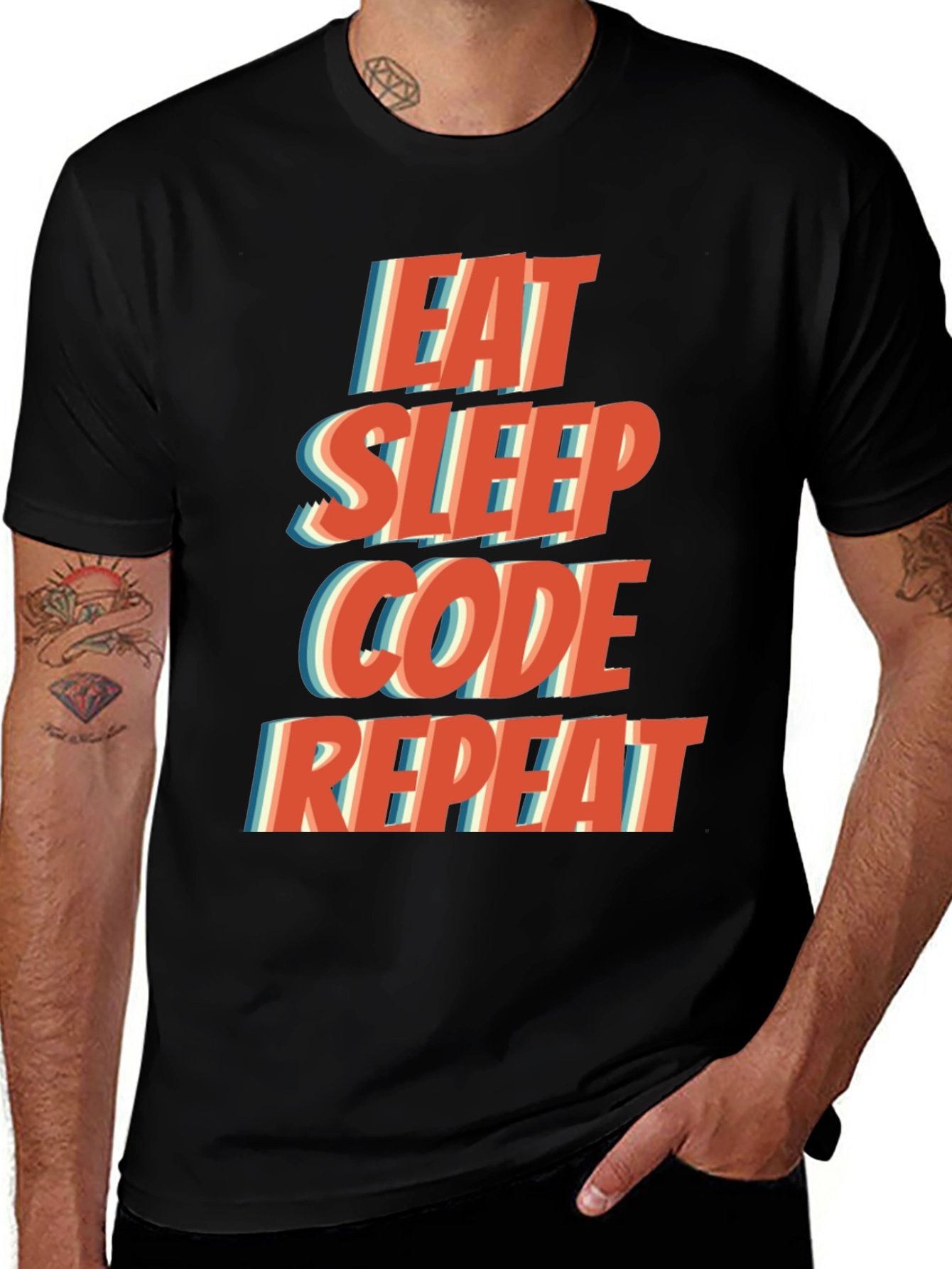 Variant 7 of Eat Sleep Code Repeat T-Shirt - Programmer Humor
