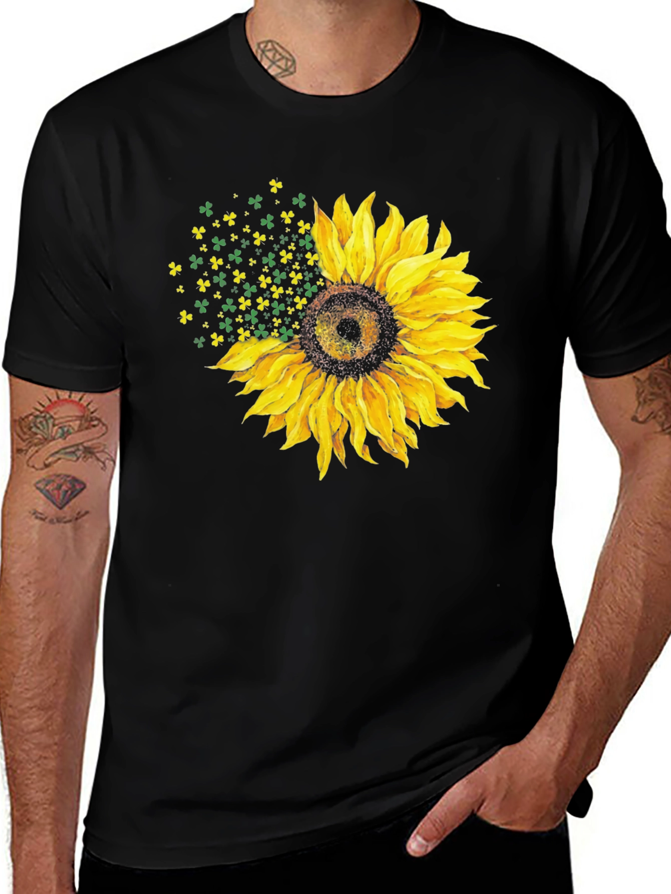 Variant 10 of Shamrock Sunflower Graphic Tee