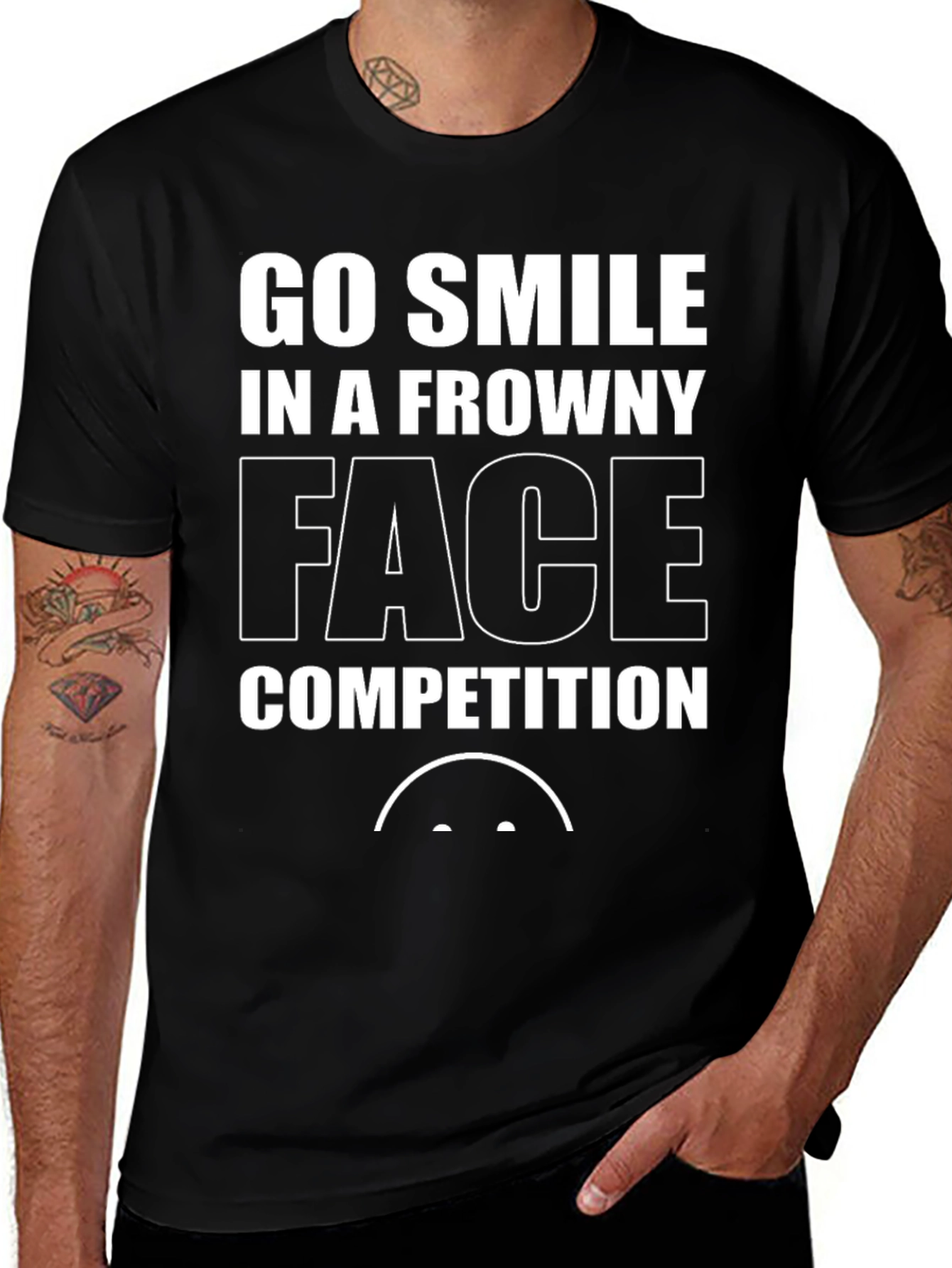 Variant 28 of Funny Frowny Face Competition T-Shirt