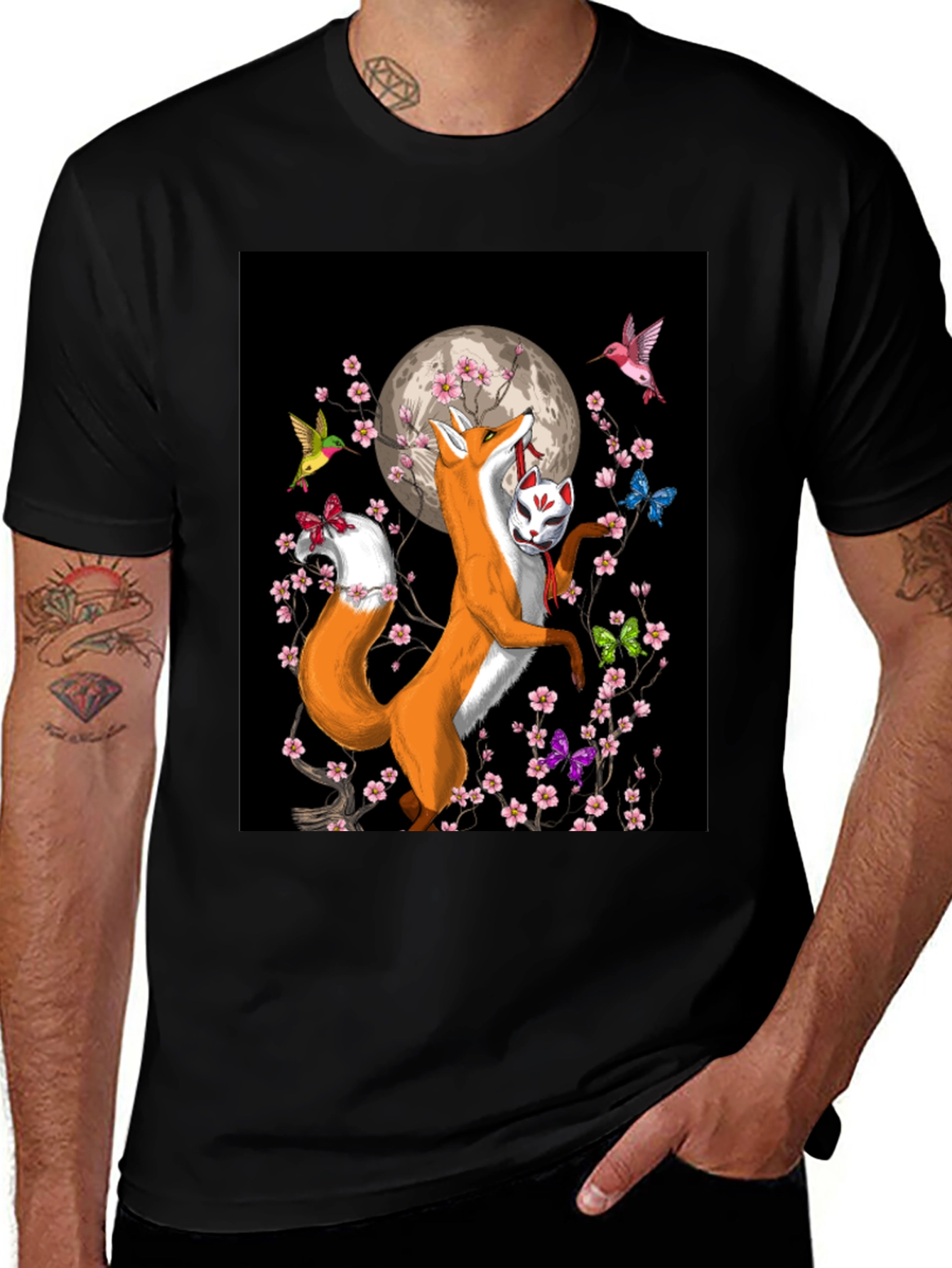 Variant 29 of Fox Mask T-Shirt - Anime Style