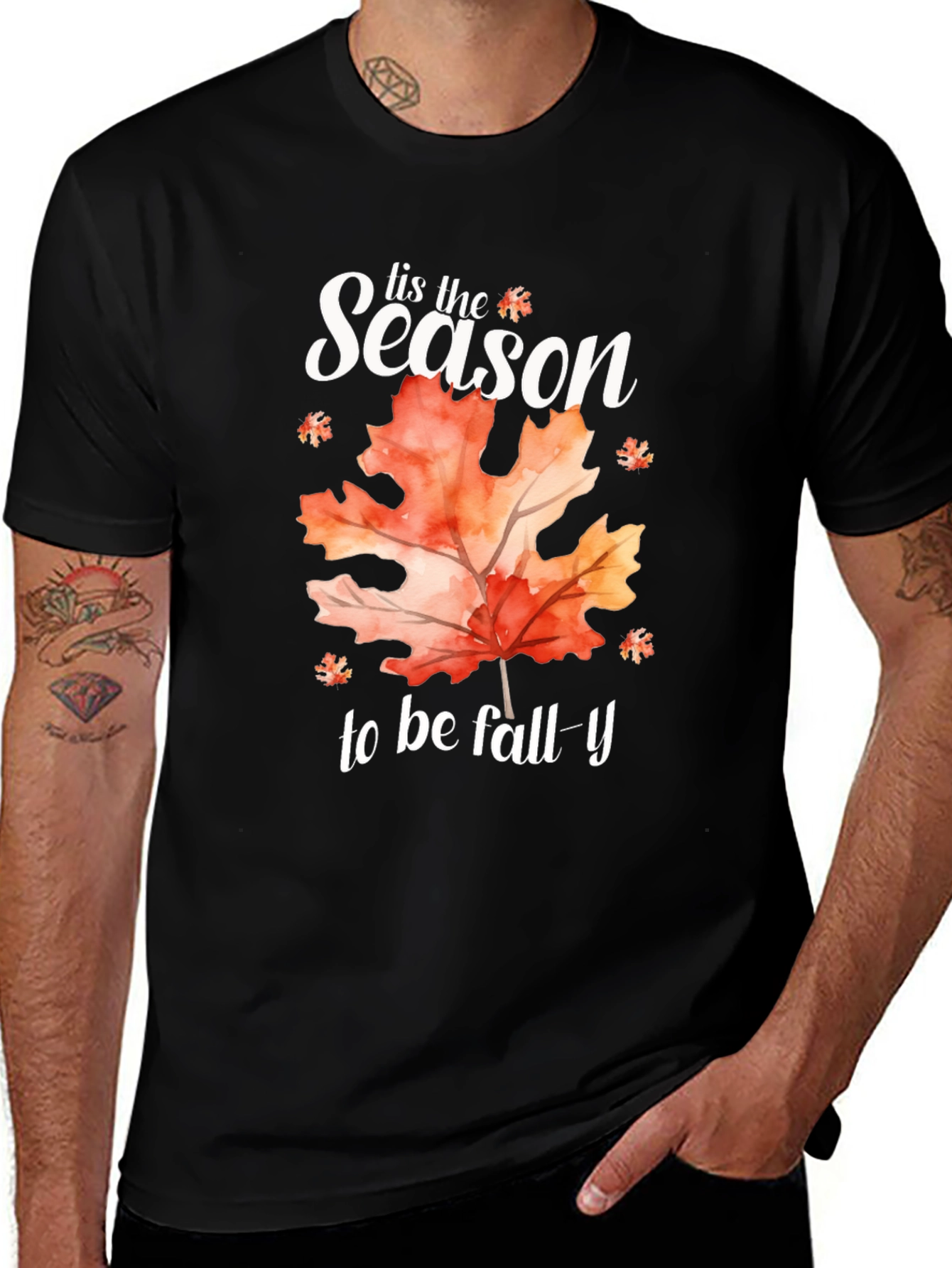 Variant 15 of Fall Season T-Shirt -  'Tis the Season to be Fall-y