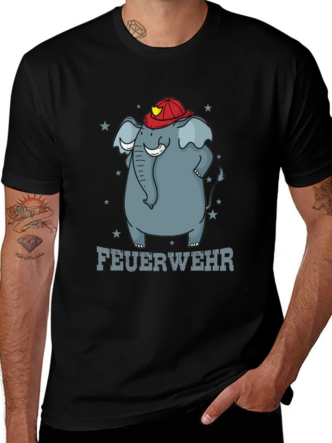 Variant 13 of Fire Department Elephant T-Shirt