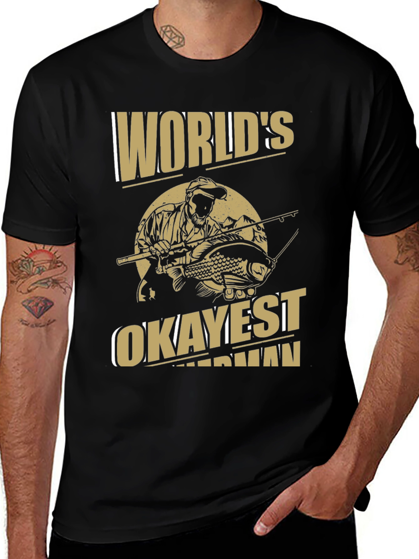 Variant 8 of World's Okayest Fisherman T-Shirt