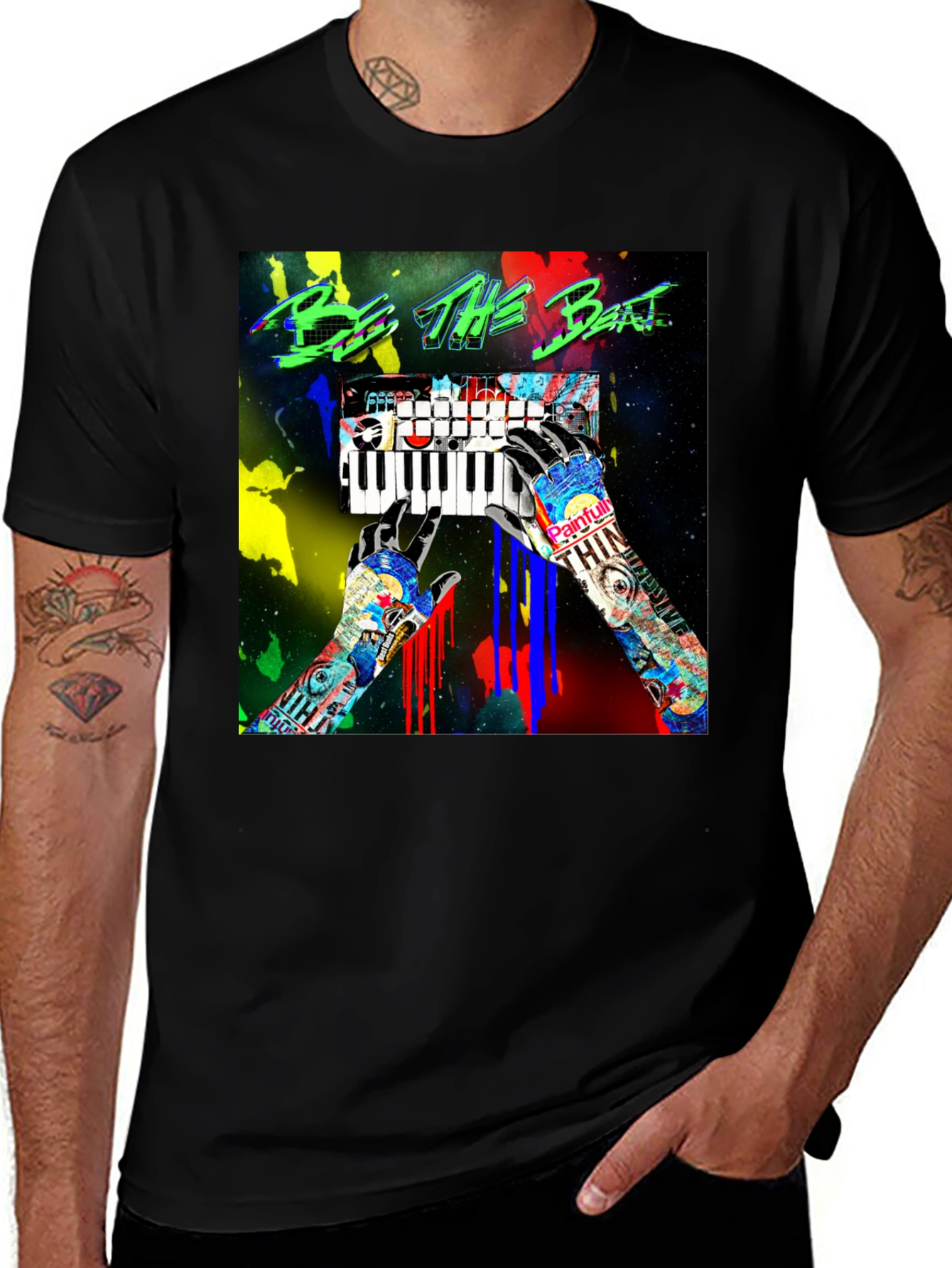 Variant 9 of Colorful Keyboard Music Graphic T-Shirt