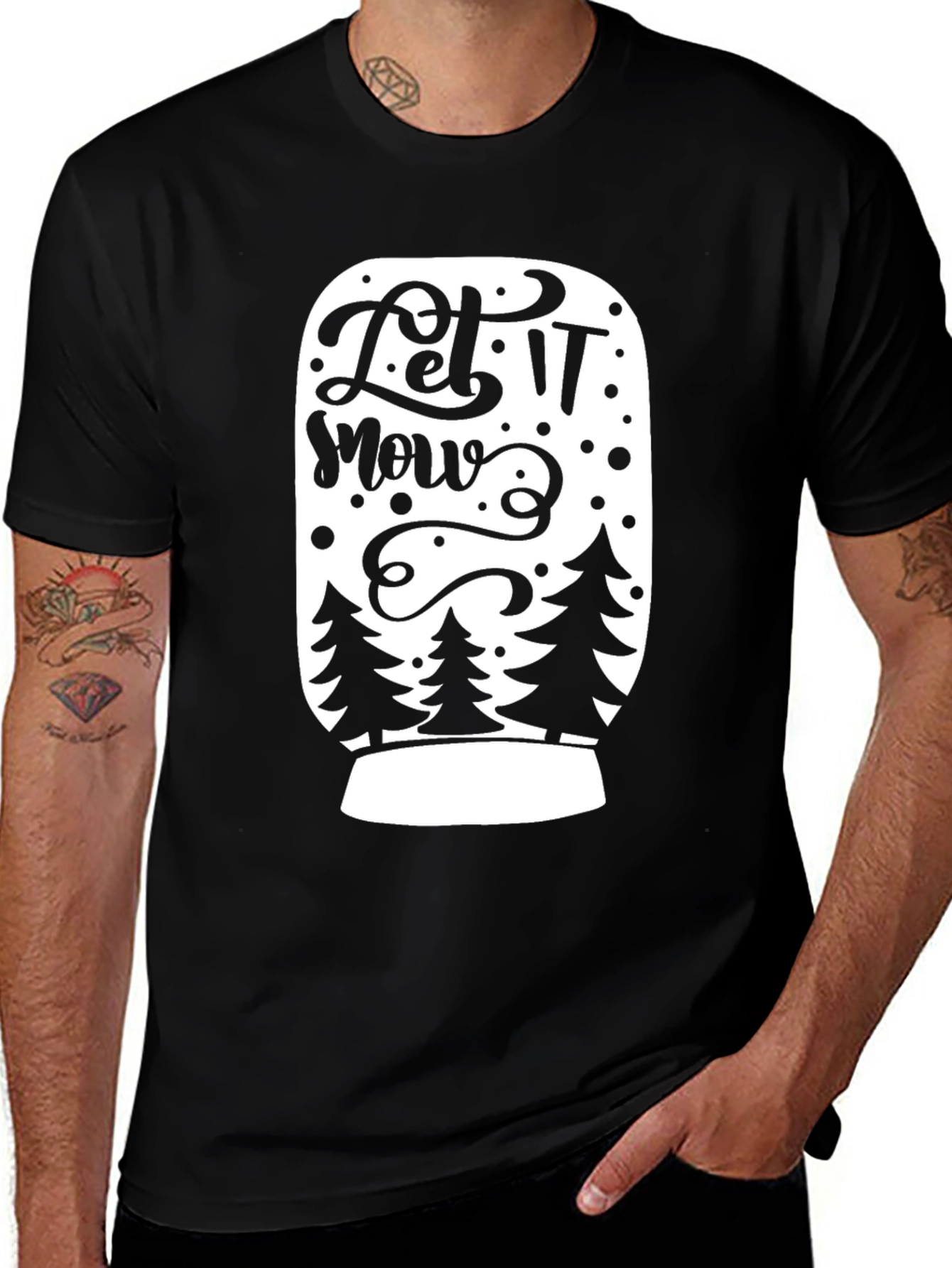 Variant 10 of Let it Snow Graphic Tee - Holiday Winter T-Shirt