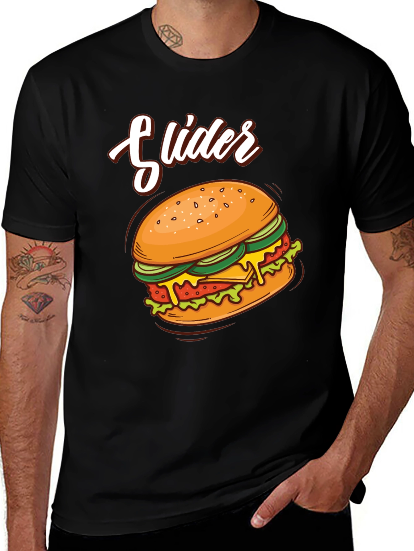 Variant 6 of Funny Slider T-Shirt, Burger Lover Tee, Foodie Gift
