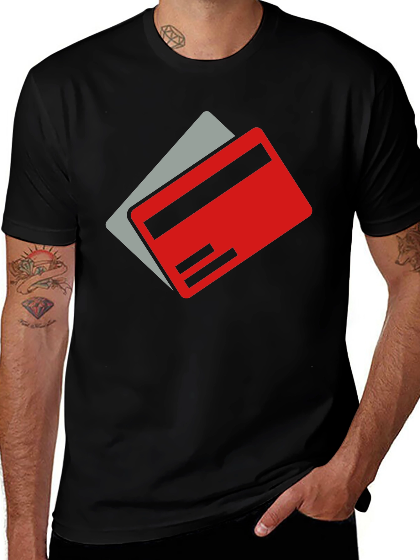 Variant 16 of Credit Card Graphic Tee - Black
