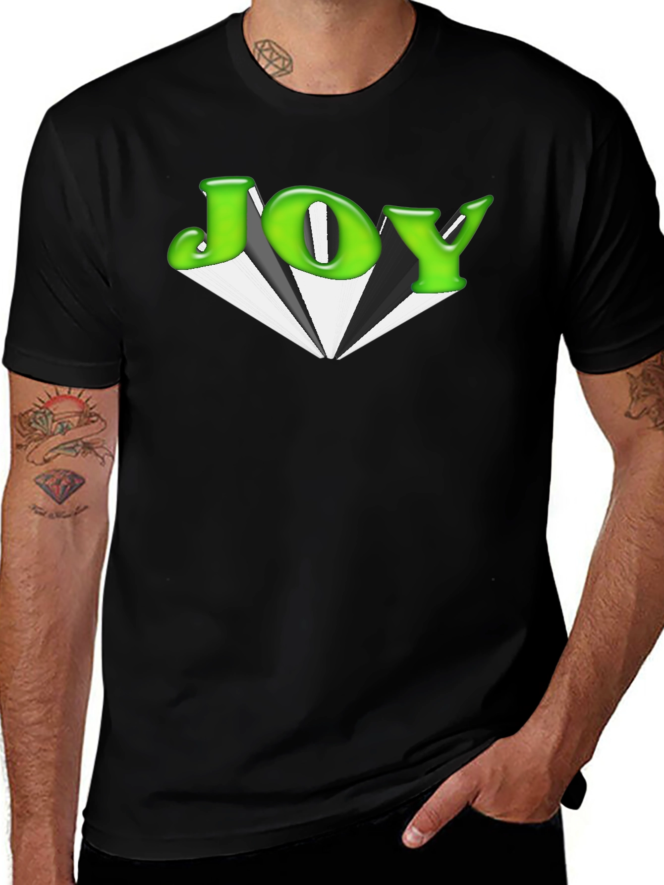 Black JOY Graphic T-Shirt - Casual Comfort main image