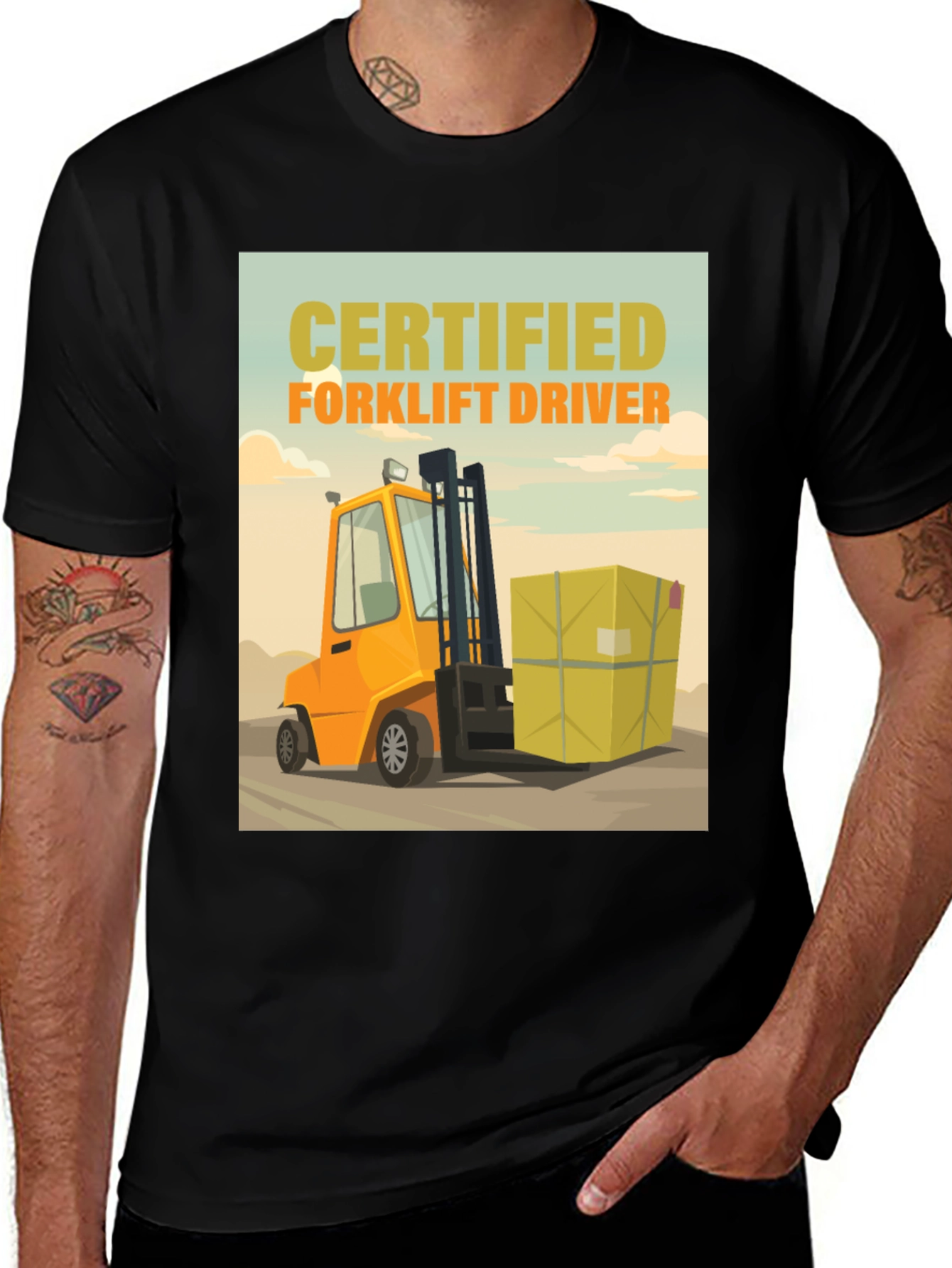 Variant 12 of Certified Forklift Driver Graphic Tee