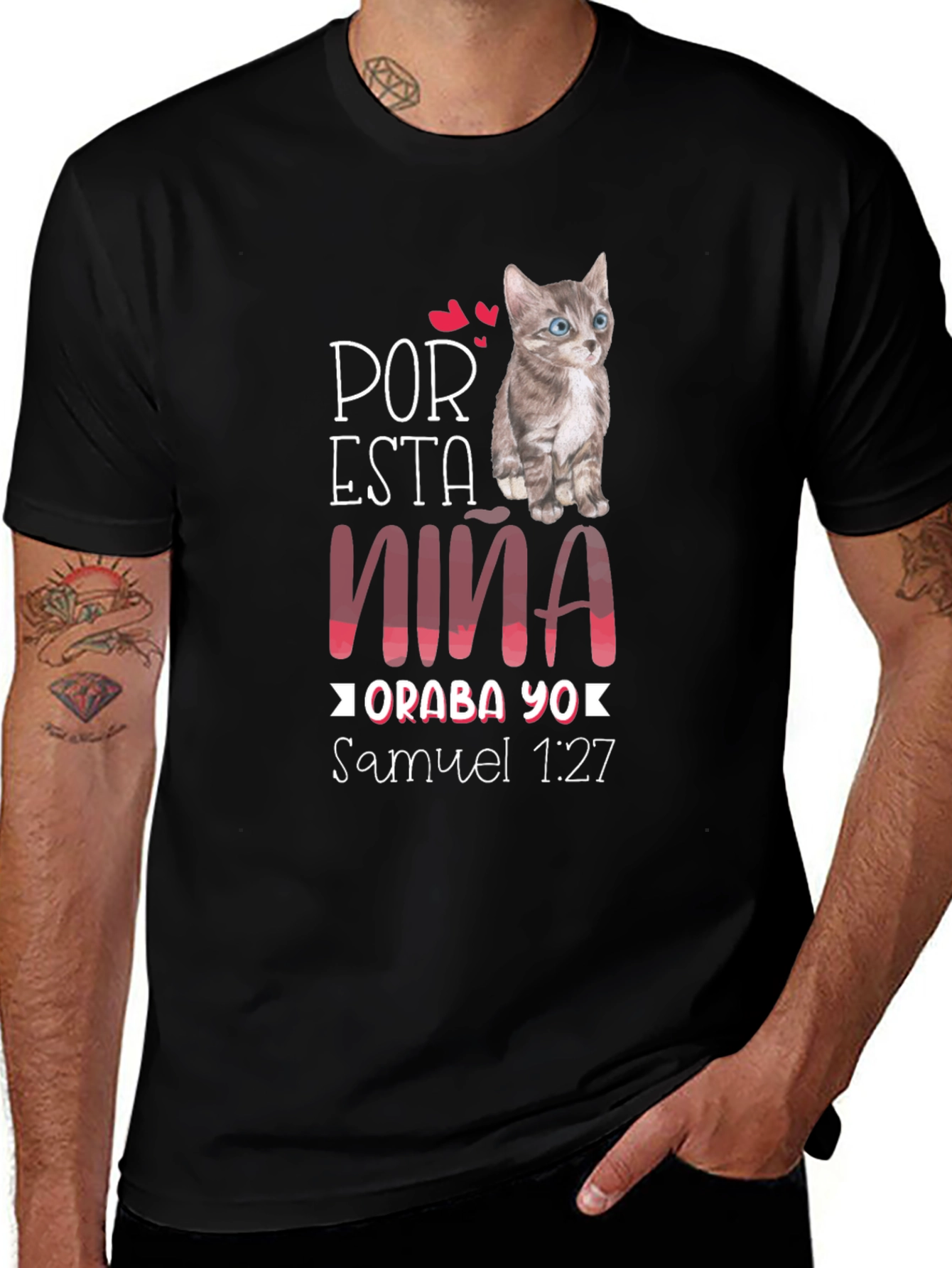 Variant 6 of Por Esta Niña T-Shirt - Cat Graphic Tee