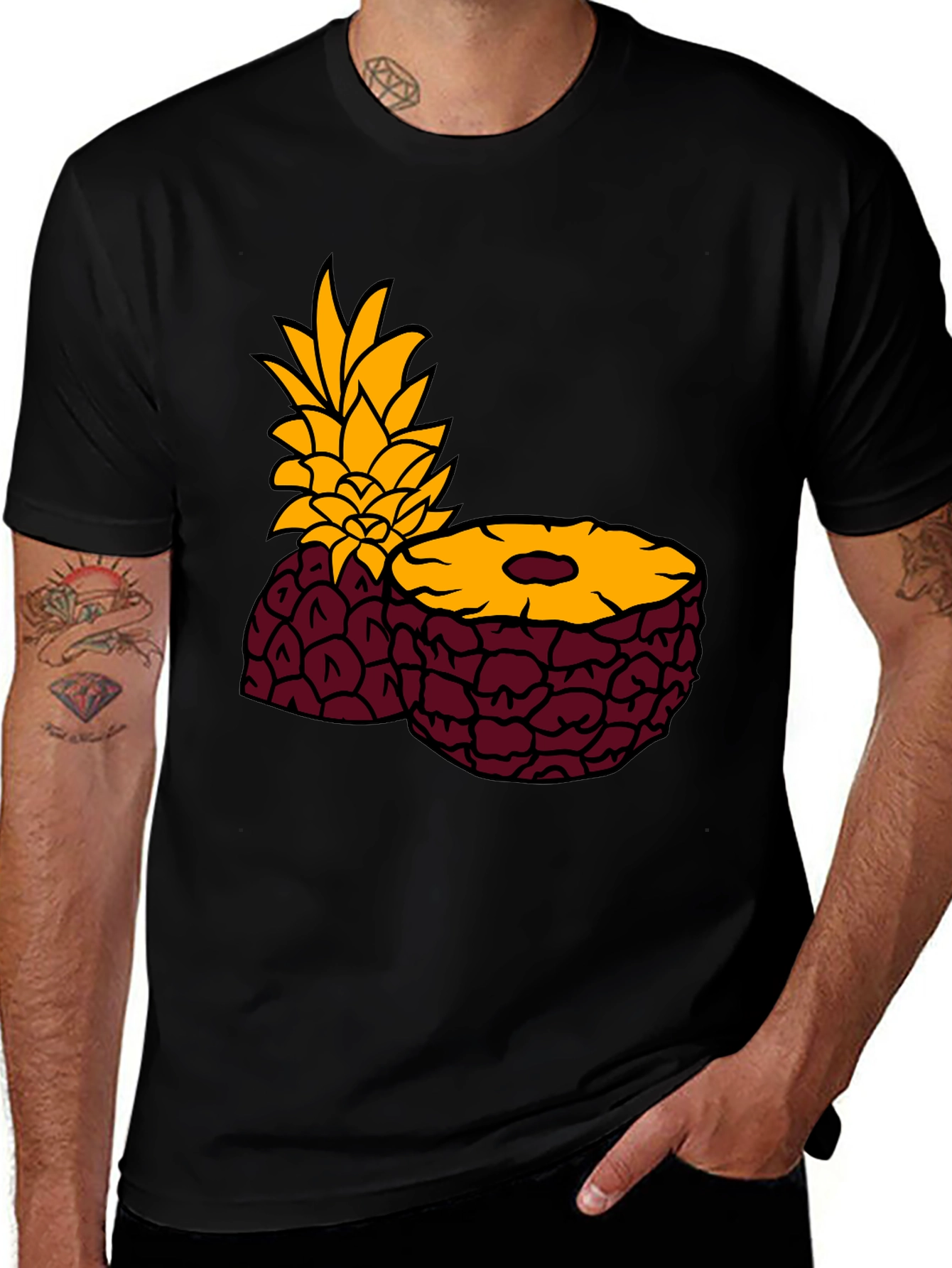 Variant 15 of Pineapple Graphic T-Shirt - Tropical Fruit Design