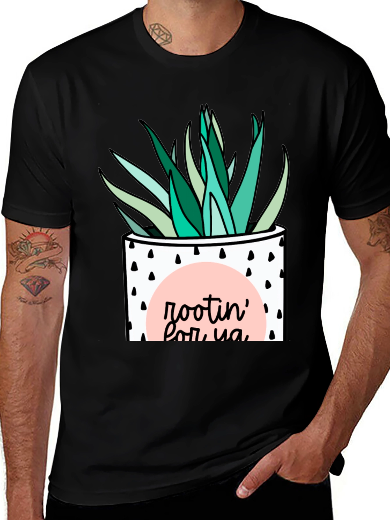 Variant 18 of Rootin' For Ya Graphic Tee - Black Cotton T-Shirt