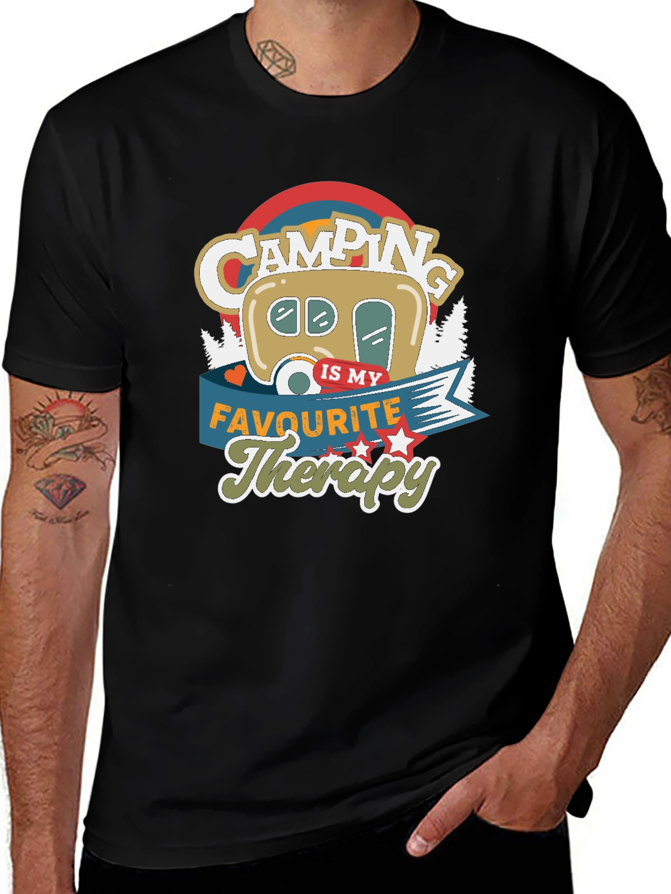 Variant 26 of Camping Is My Favourite Therapy T-shirt