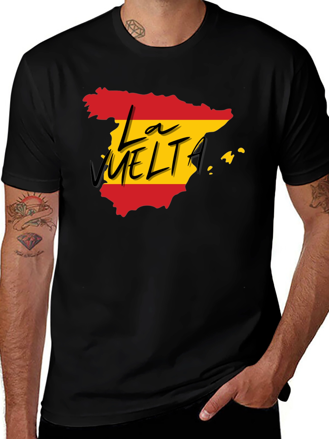 La Vuelta Spain T-Shirt - Black Cotton Tee